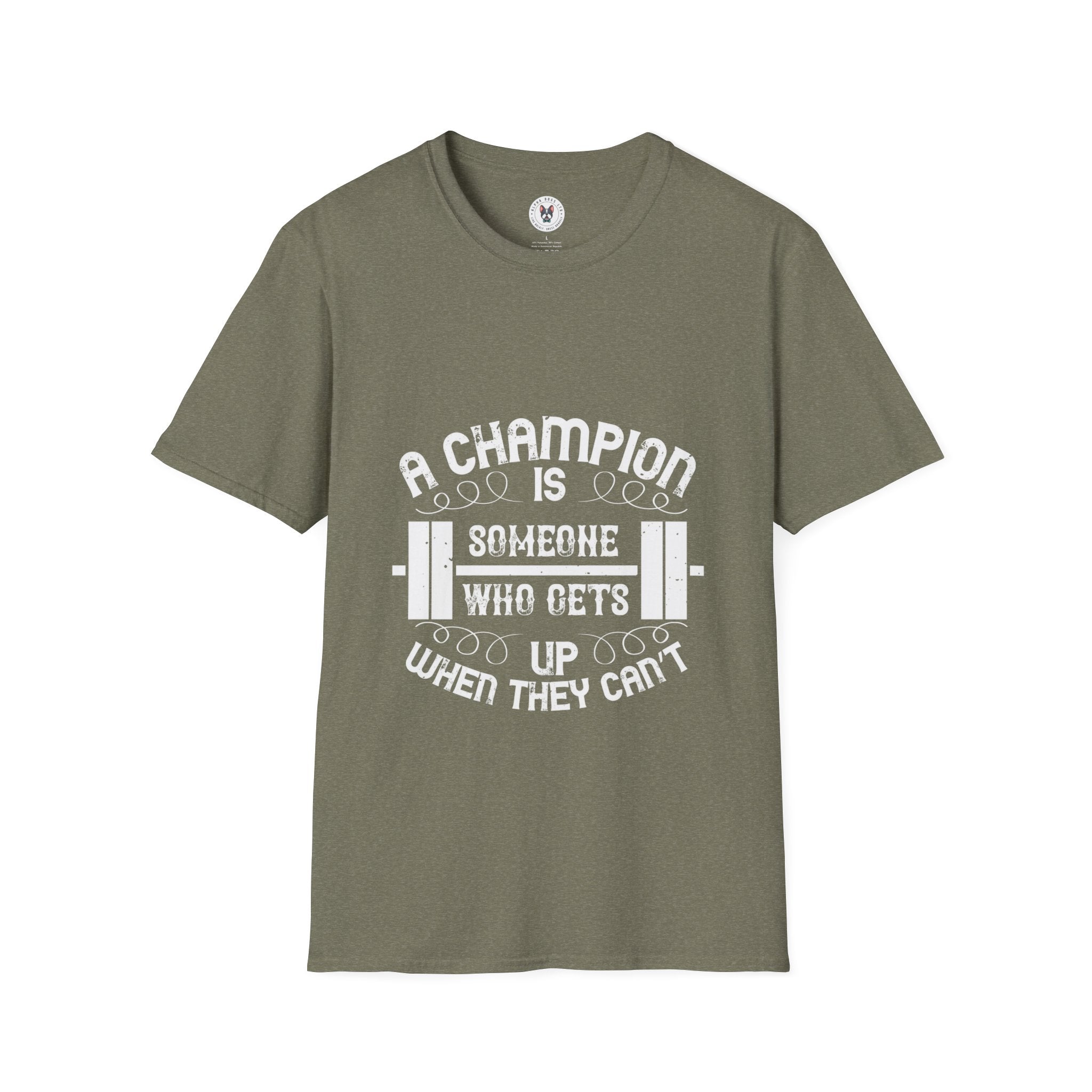 "A Champion Is Someone Who Gets Up When They Can't"  Unisex Soft style T-Shirt