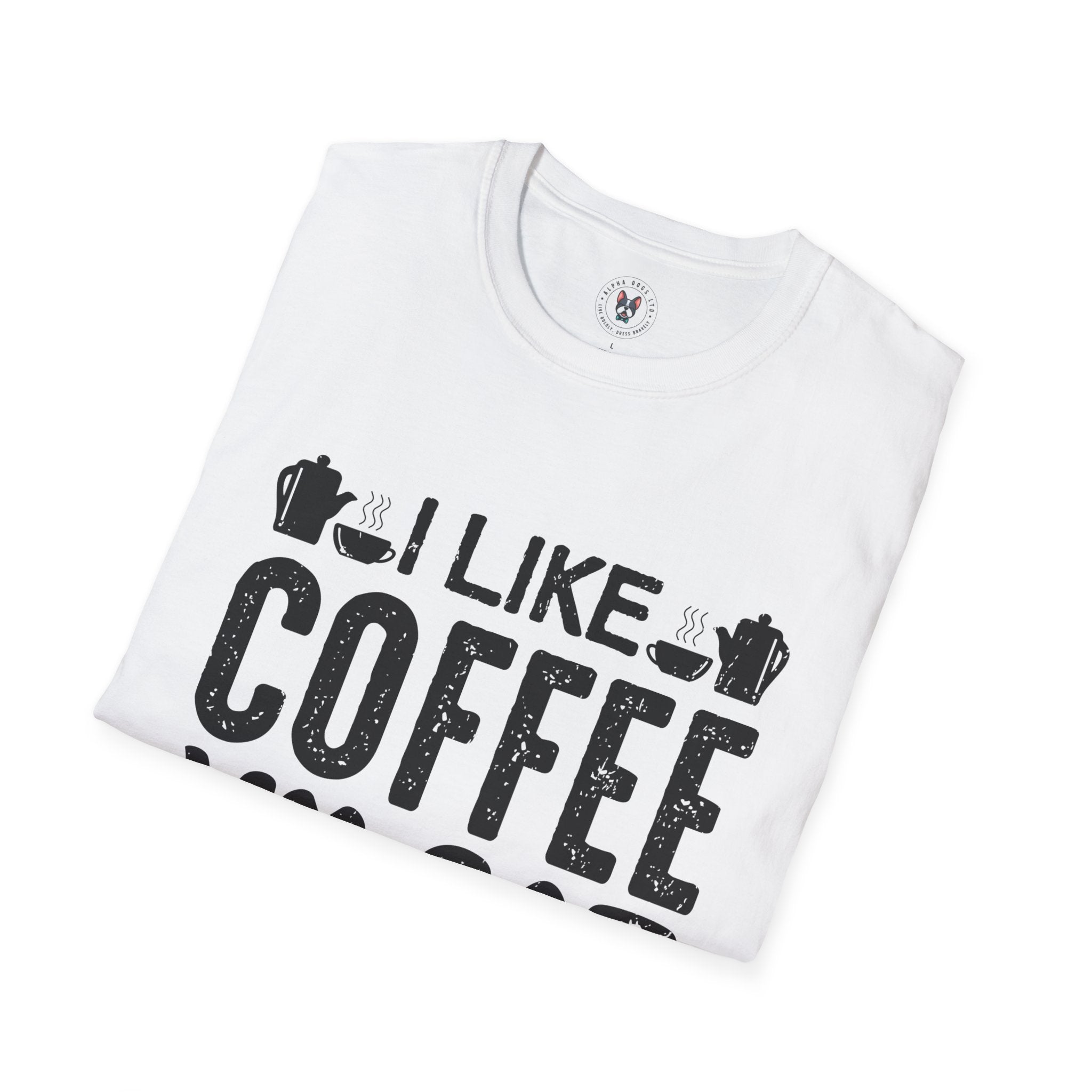 "I LIKE COFFEE MY CAT AND MAYBE 3 PEOPLE" Unisex Soft style T-Shirt