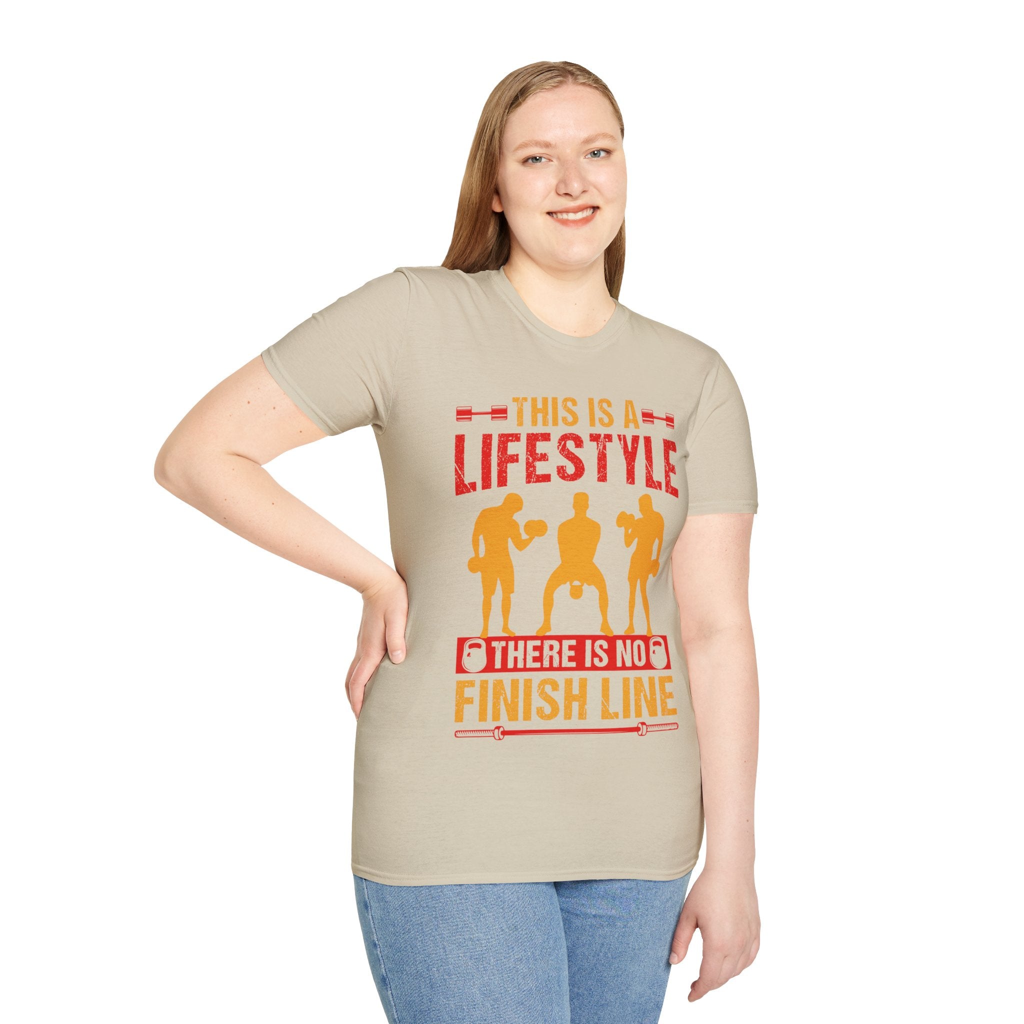 "This Is A Life Style There Is No Finish Line" Unisex Soft style T-Shirt