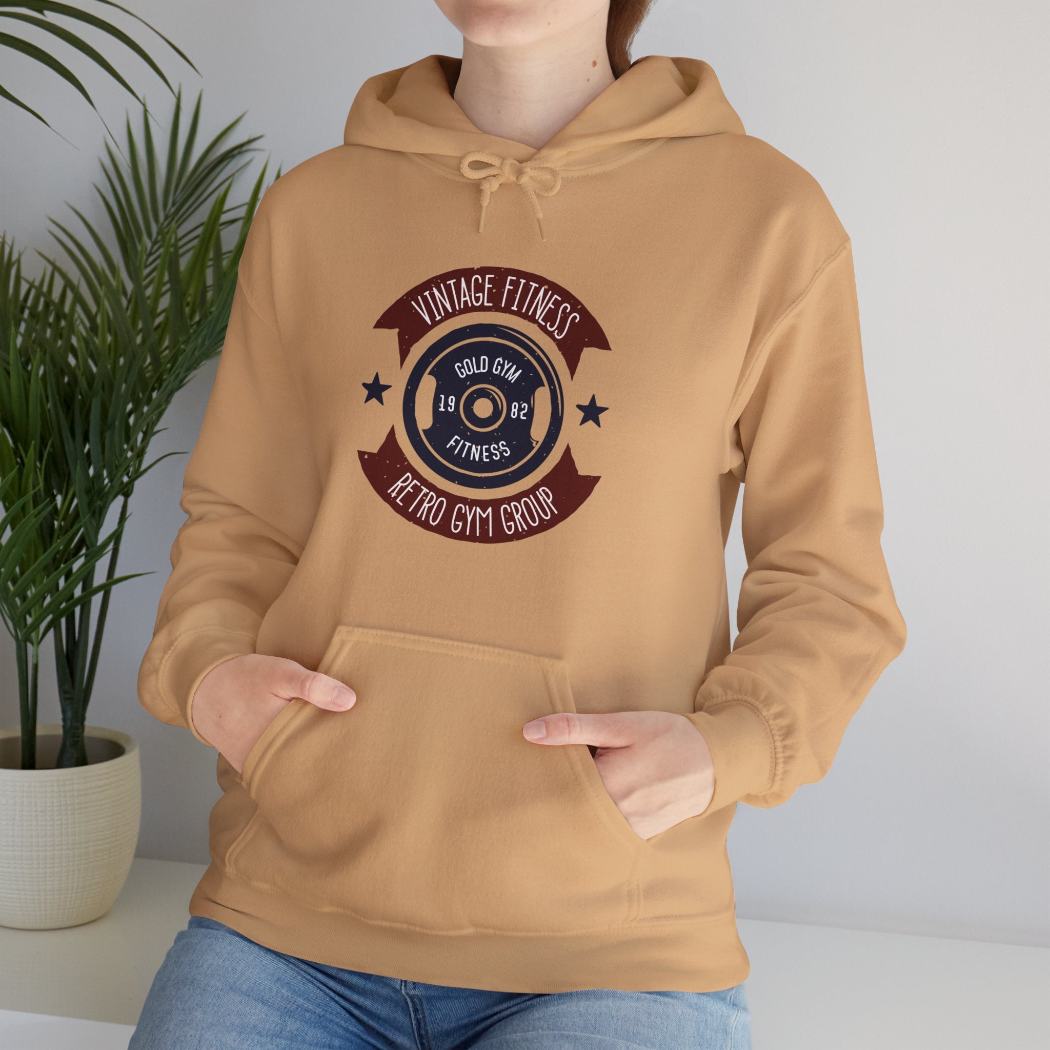 "Vintage Fitness Retro Gym Group" Unisex Heavy Blend™ Hooded Sweatshirt