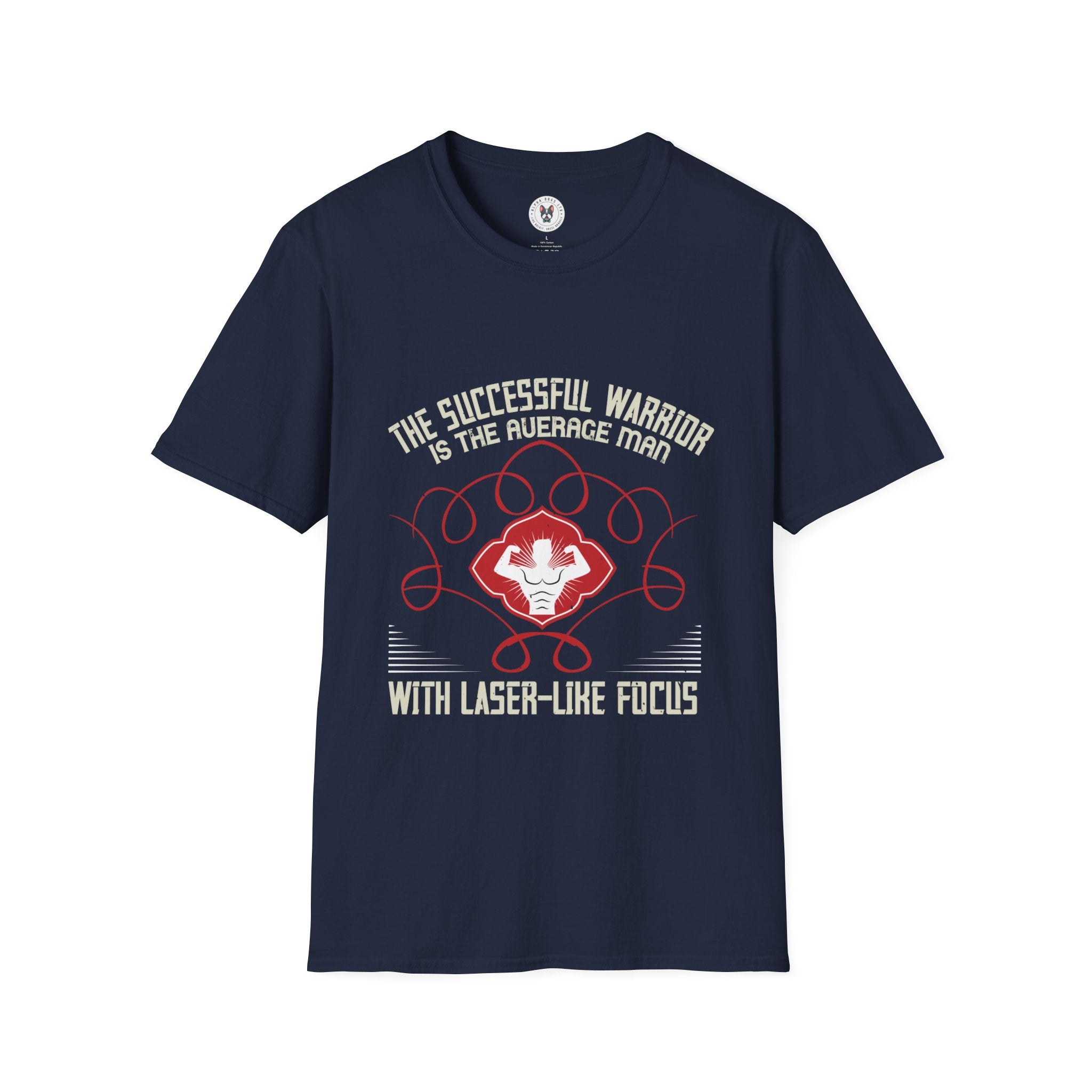 "The successful warrior is the average man, with laser-like focus" Unisex Soft style T-Shirt