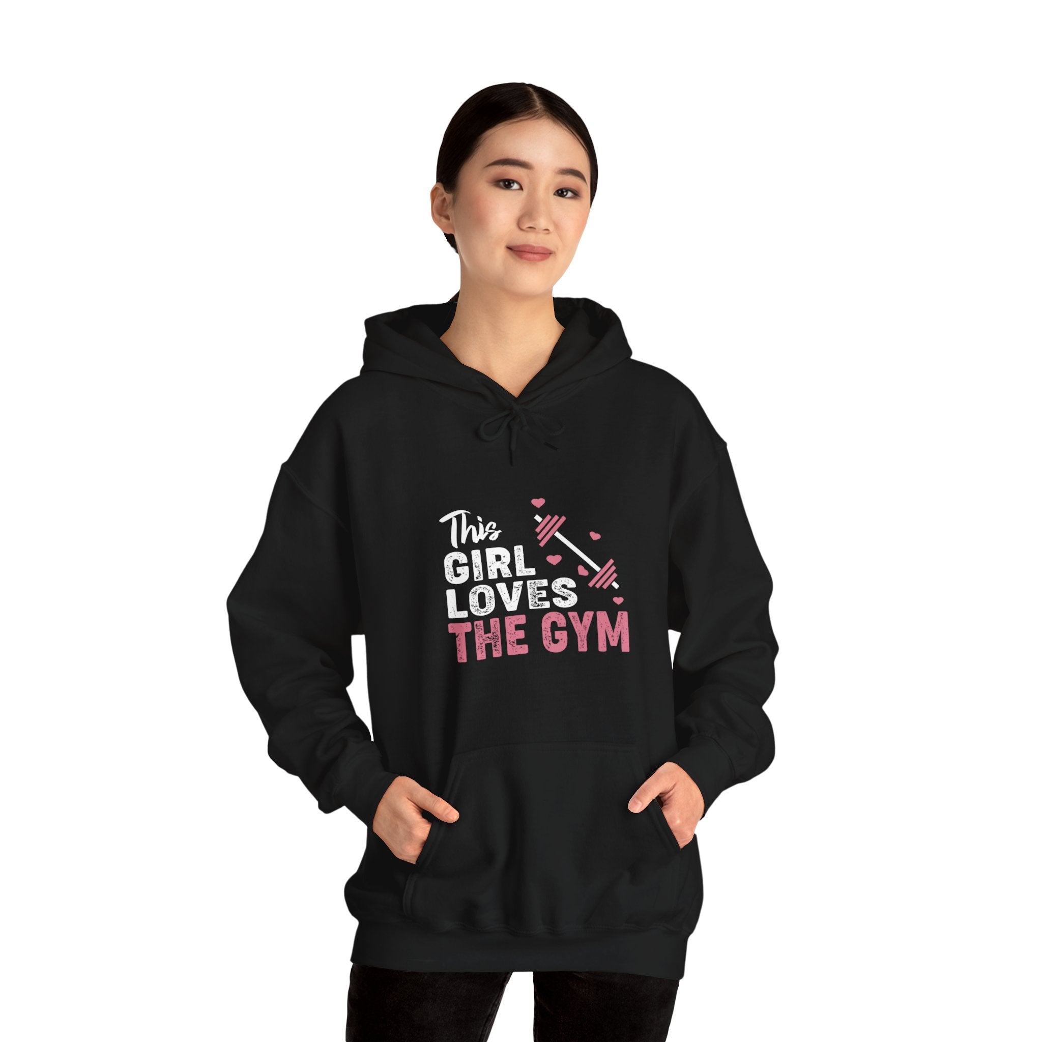 "The Girl Loves The Gym" Unisex Heavy Blend™ Hooded Sweatshirt