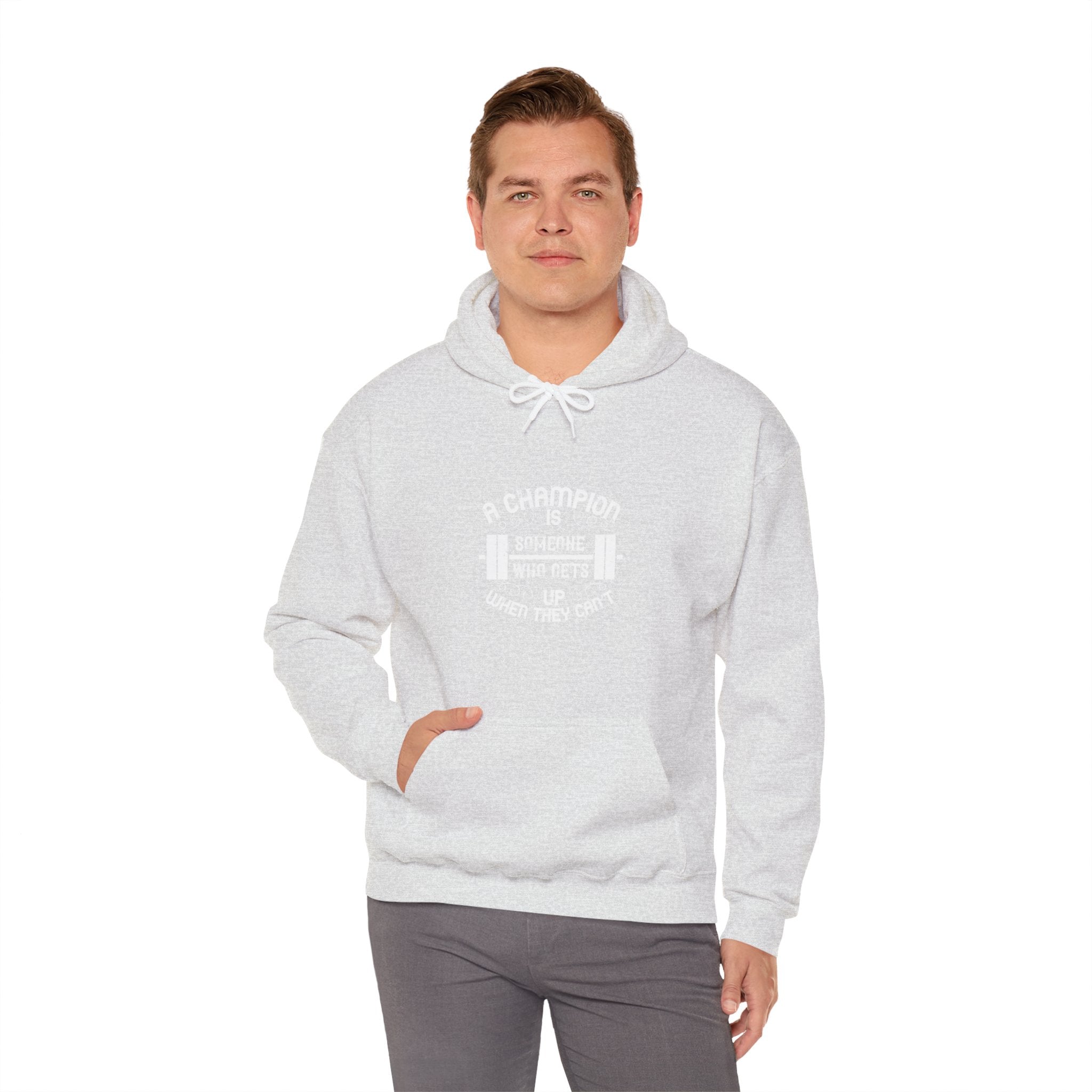 "A Champion Is Someone Who Gets Up When They Can't" Unisex Heavy Blend™ Hooded Sweatshirt