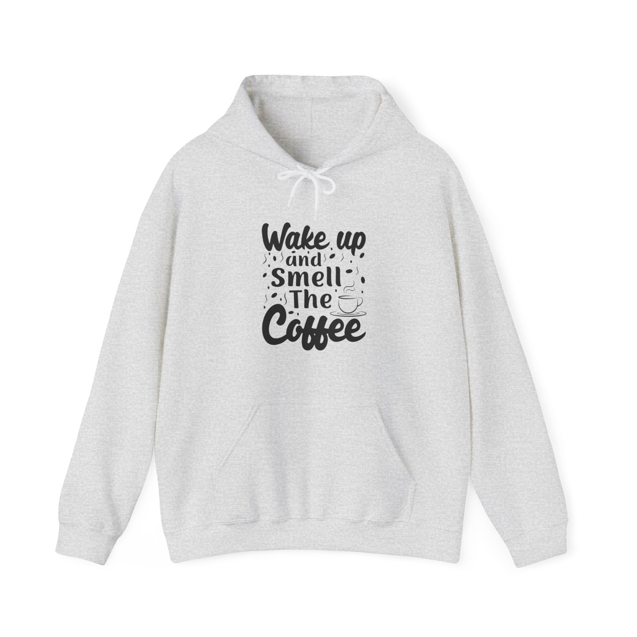 "WAKE UP AND SMELL THE COFFEE" Unisex Heavy Blend™ Hooded Sweatshirt