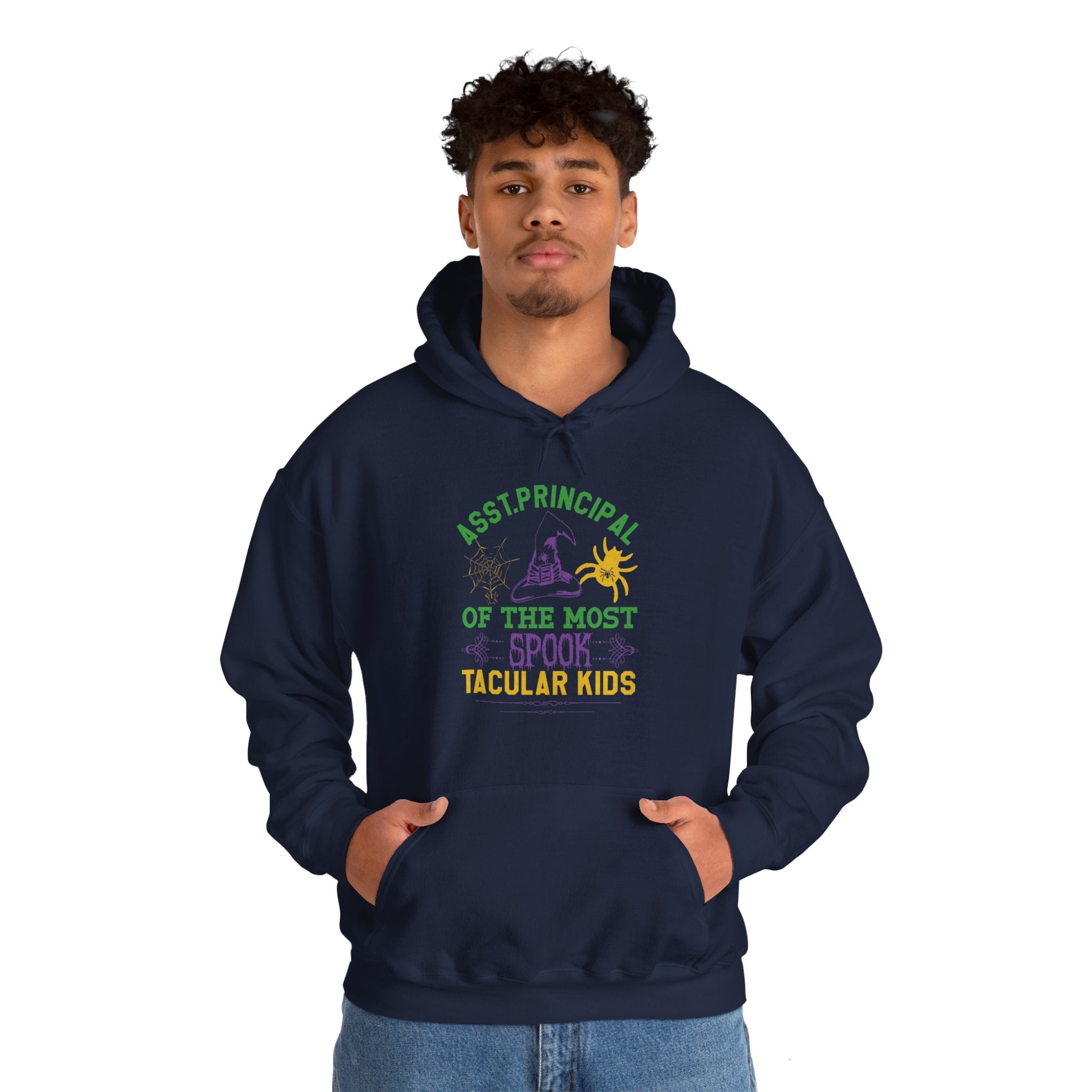 "ASST.PRINCIPAL OF THE MOST SPOOK TACULAR KIDS" Unisex Heavy Blend™ Hooded Sweatshirt