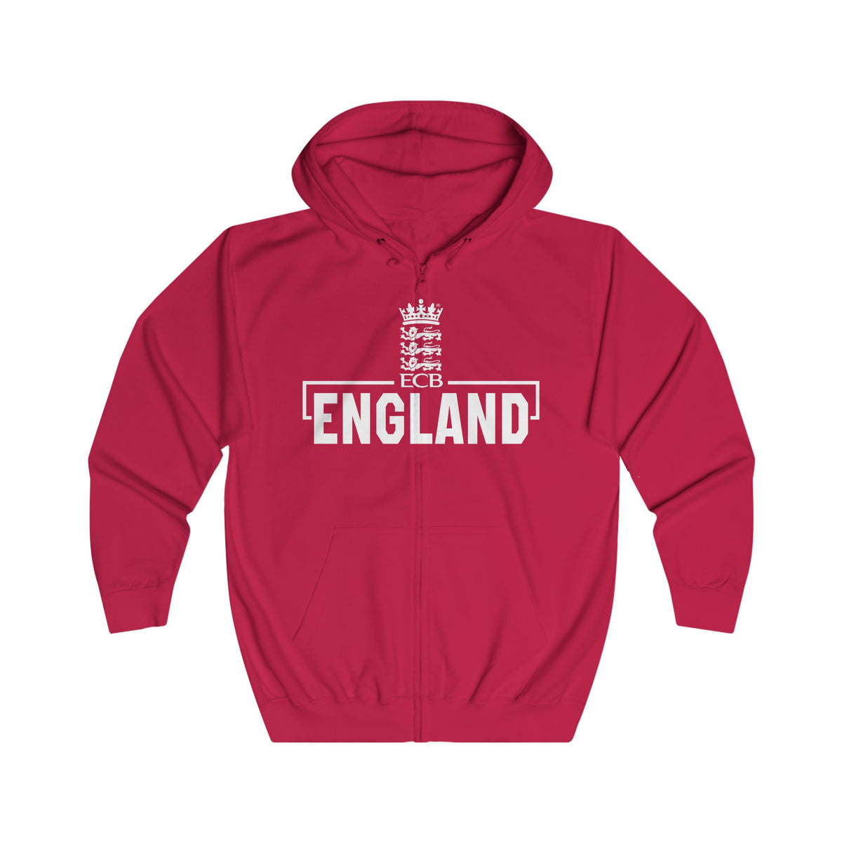 England Cricket Unisex Full Zip Hoodie