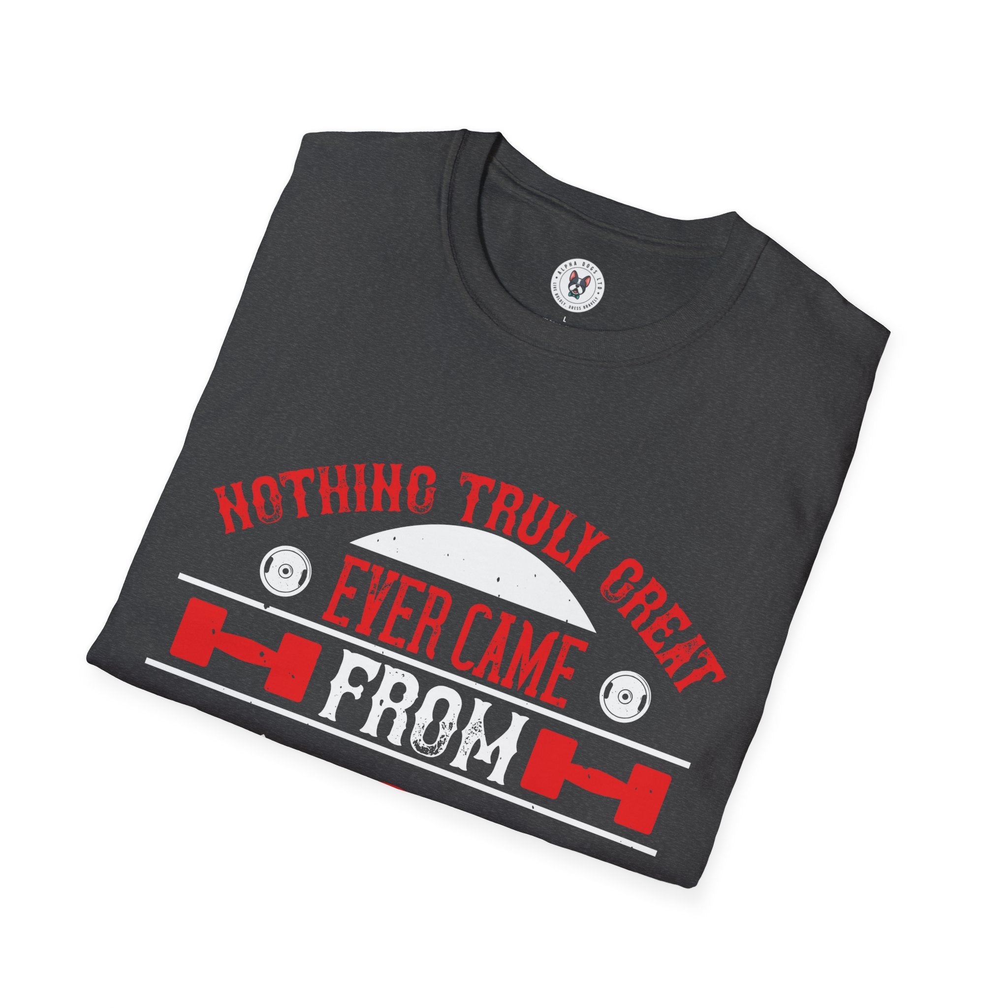 "Nothing Truly Great Ever Came From A Comfort Zone" Unisex Soft style T-Shirt