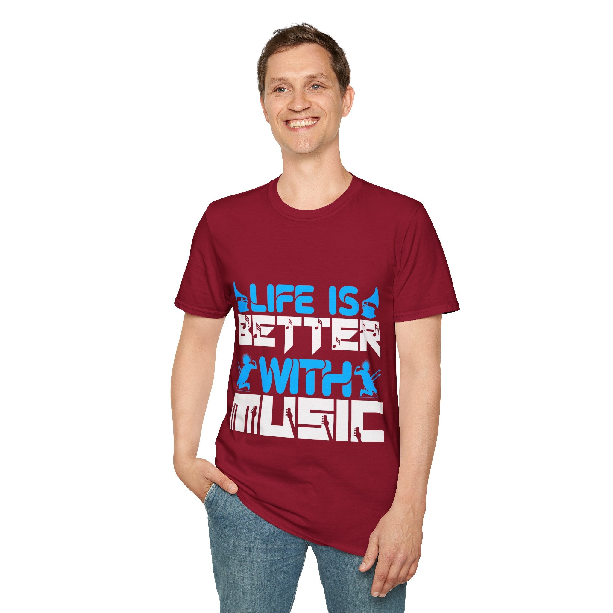 "Life Is Better With Music" Unisex Soft style T-Shirt