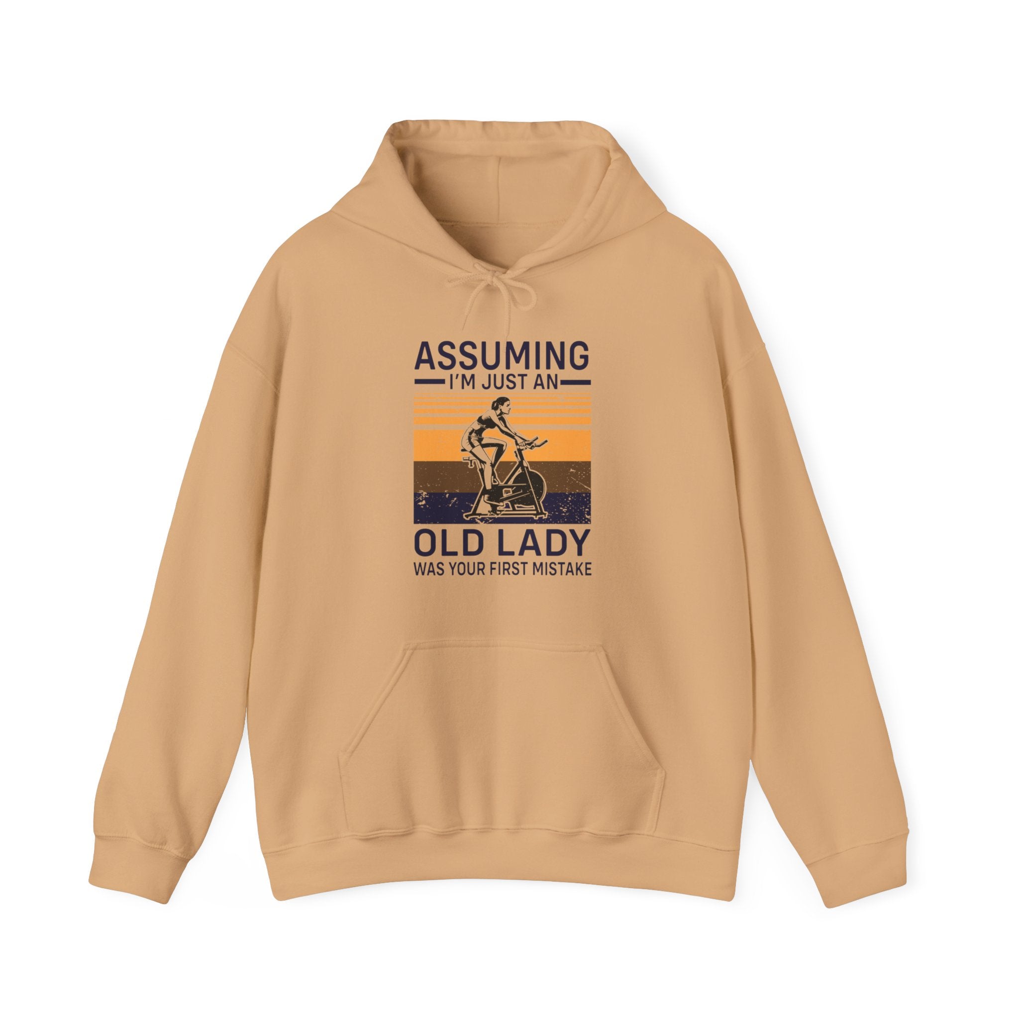 "Assuming I M Just An Old Lady Was Your First Mistake"  Unisex Heavy Blend™ Hooded Sweatshirt