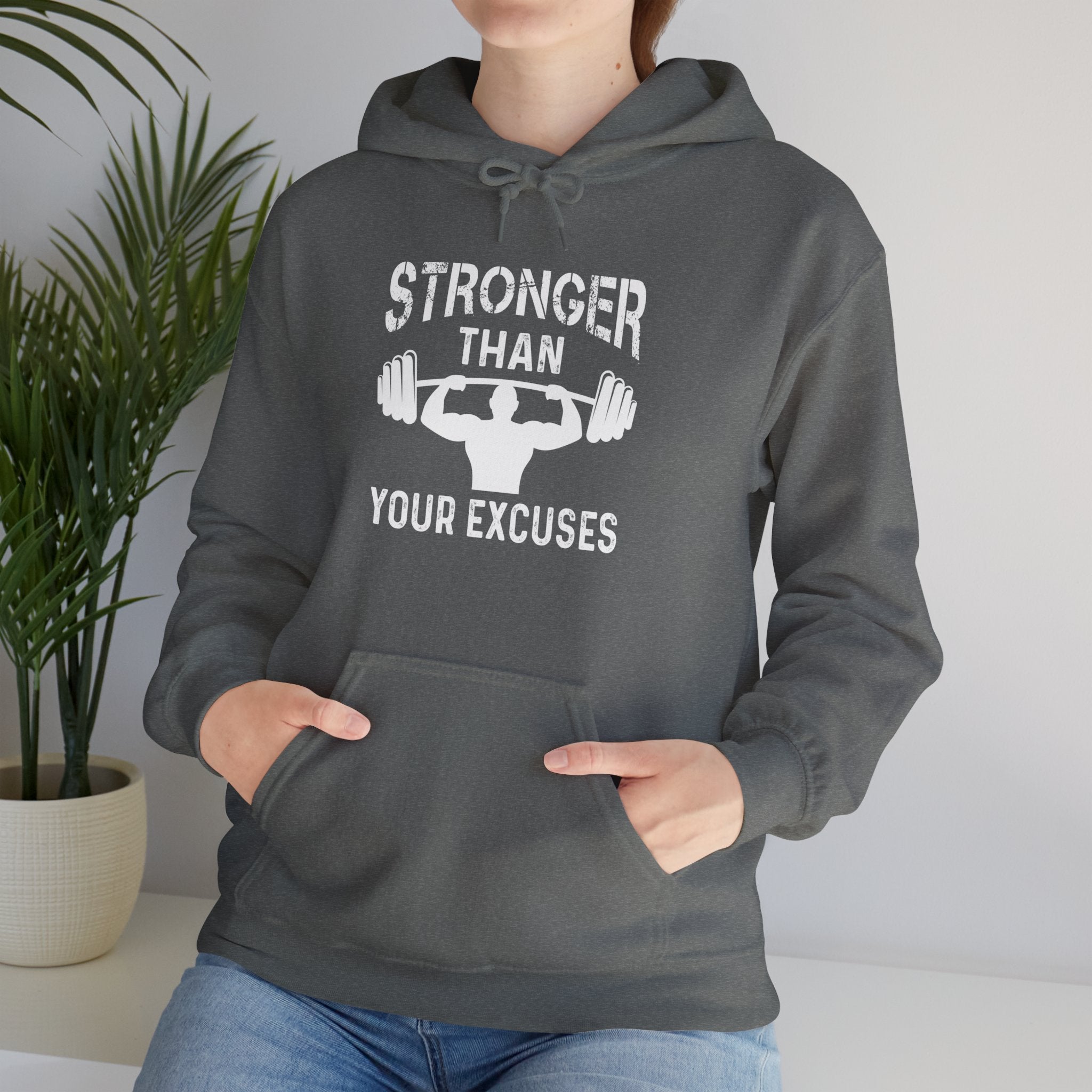 "Stronger Than Your Excuses" Unisex Heavy Blend™ Hooded Sweatshirt