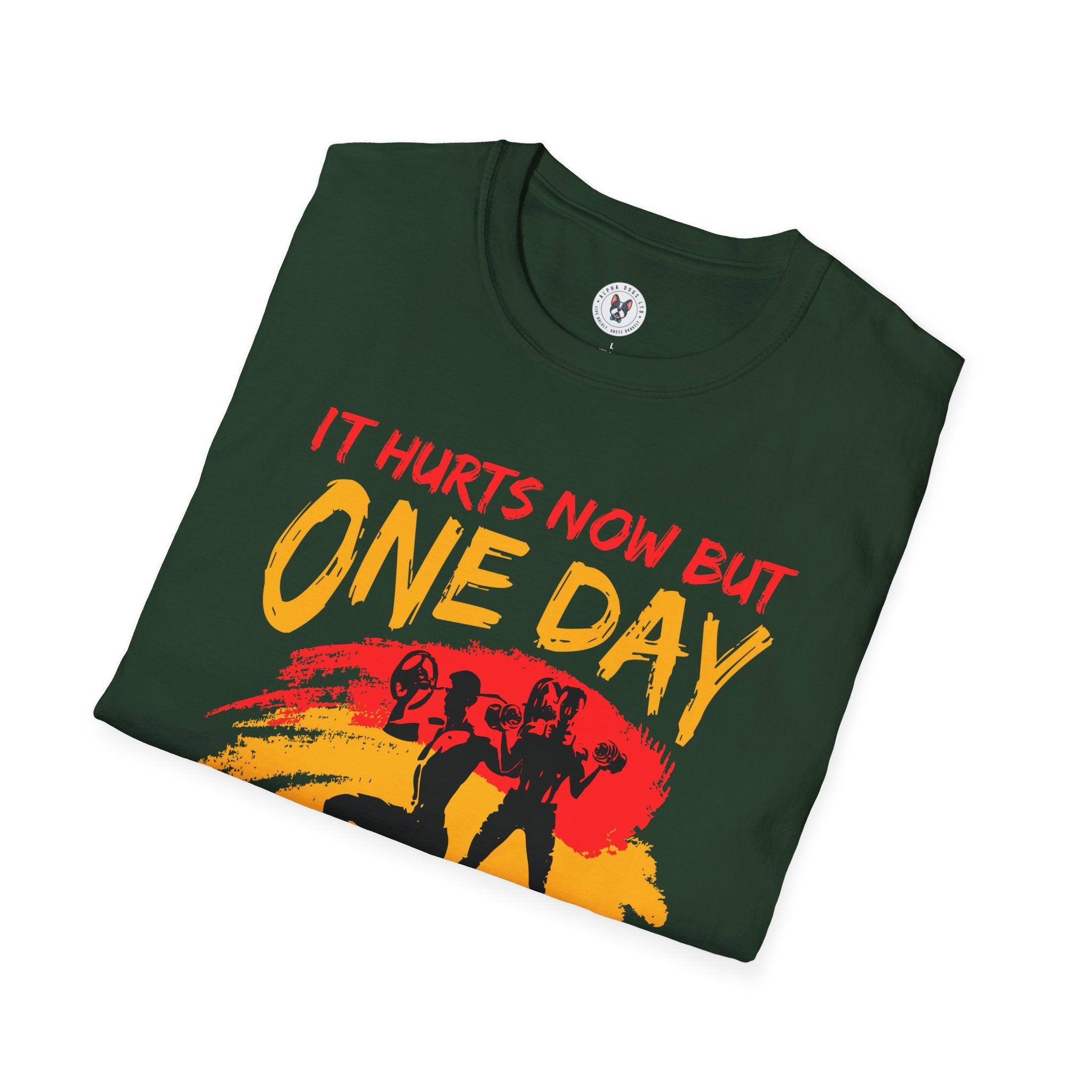 "It Hurts Now But One Day It Will Be Your Warmup" Unisex Soft style T-Shirt