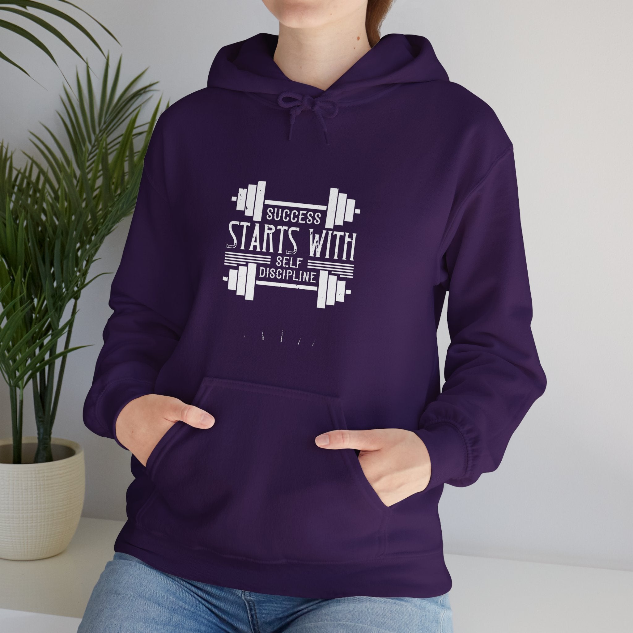 "Success Starts With Self Discipline" Unisex Heavy Blend™ Hooded Sweatshirt