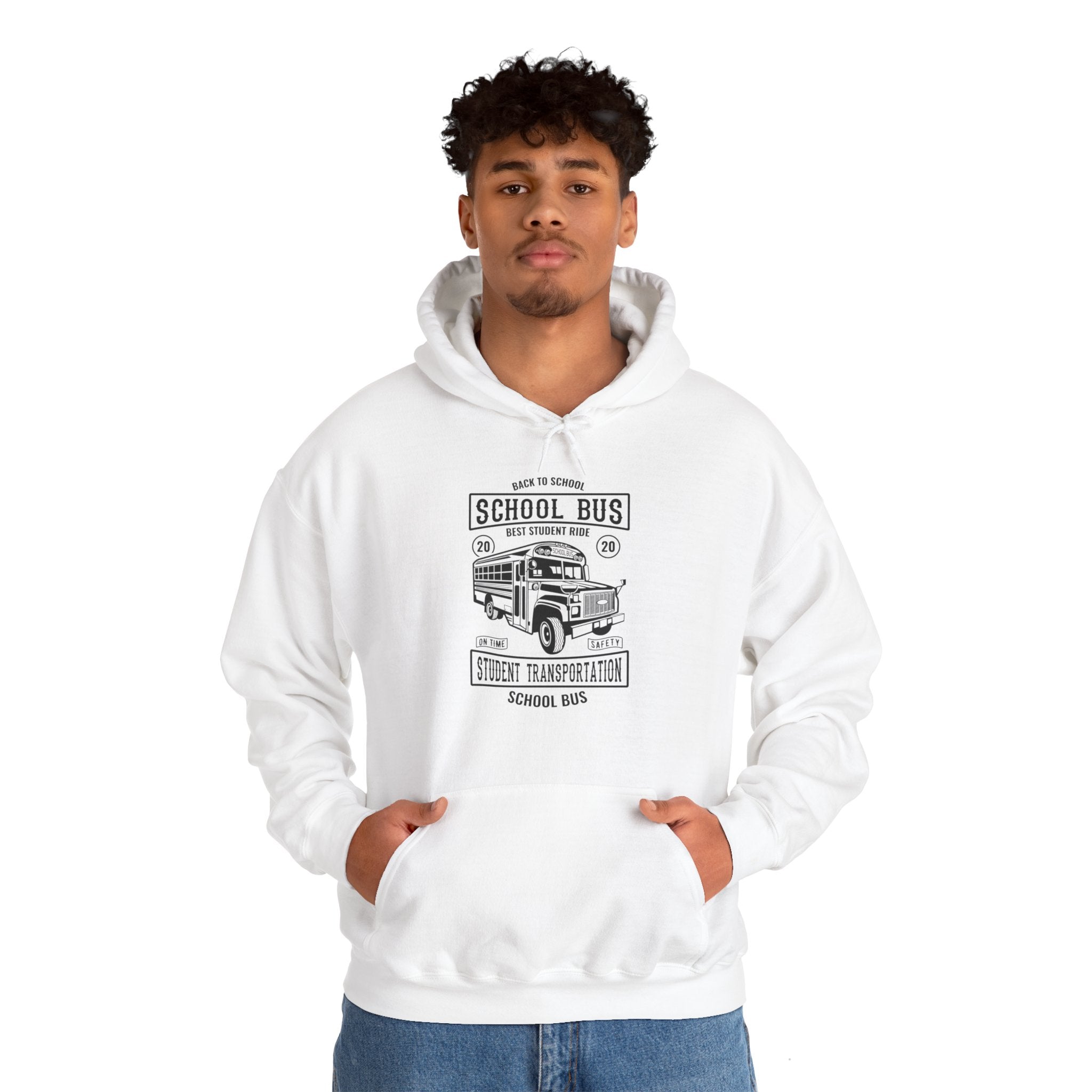 "SCHOOL BUS STUDENT TRANSPORTATION" Unisex Heavy Blend™ Hooded Sweatshirt