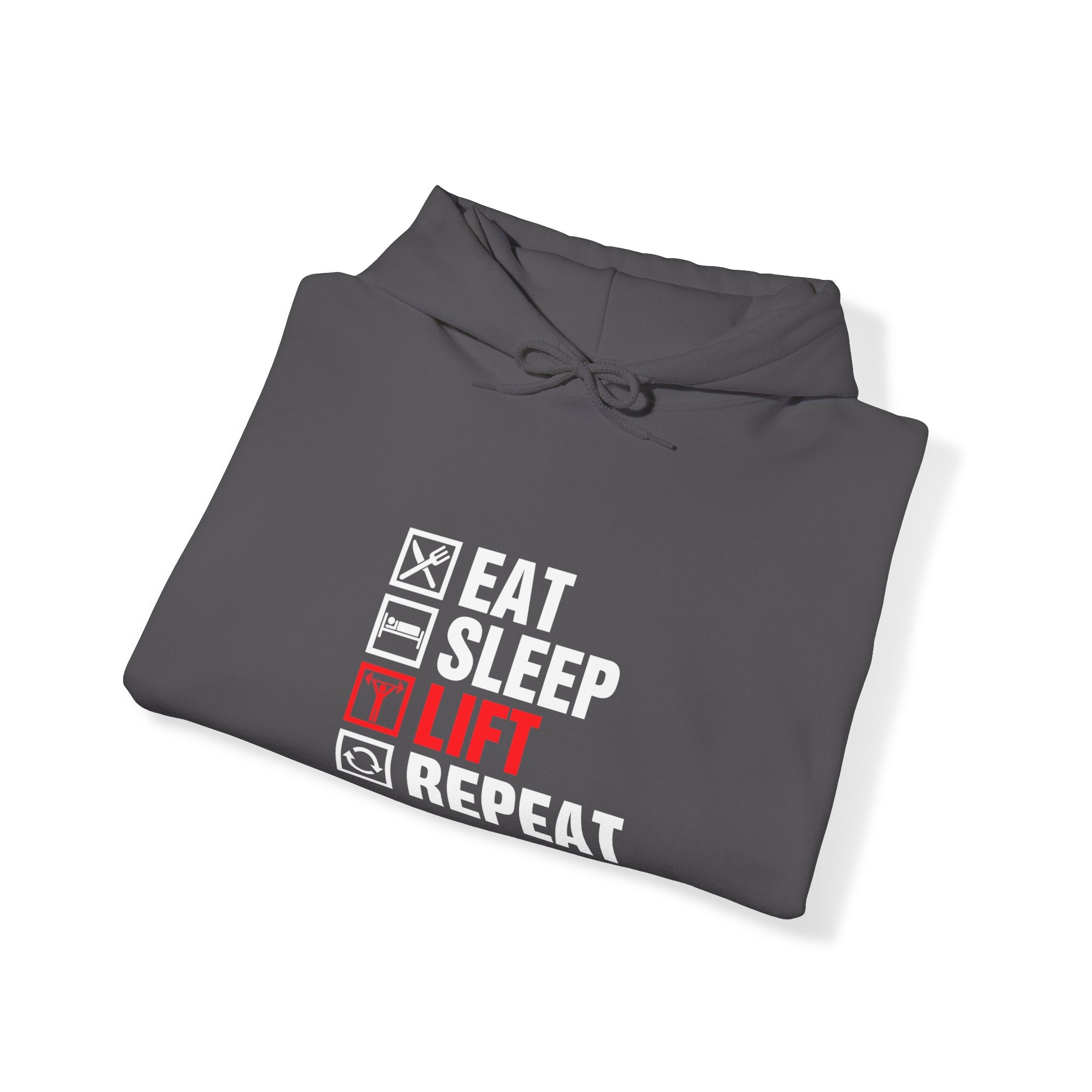 "Eat Sleep Lift Repeat" Unisex Heavy Blend™ Hooded Sweatshirt