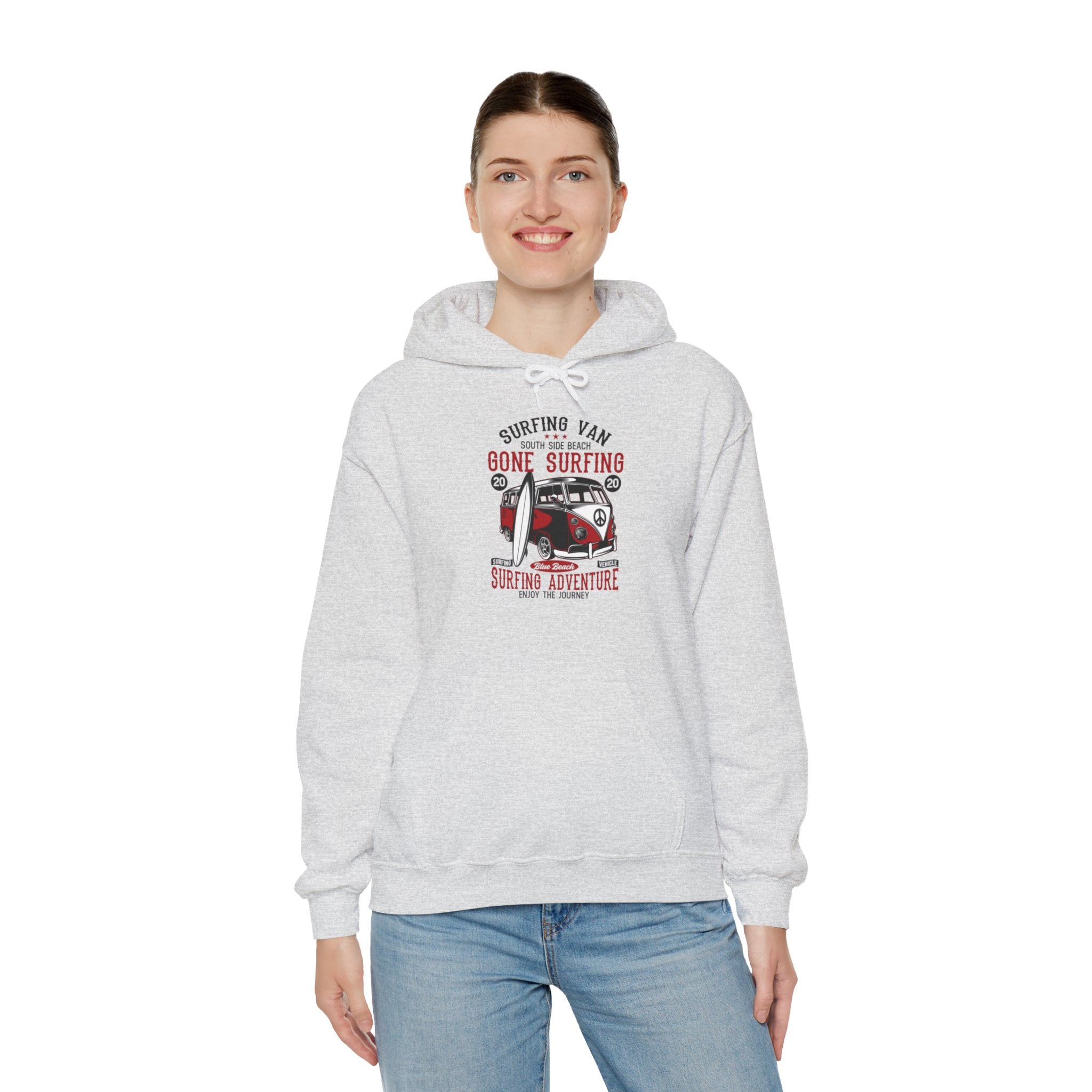 "SURFING VAN GONE SURFING SURFING ADVENTURE" Unisex Heavy Blend™ Hooded Sweatshirt