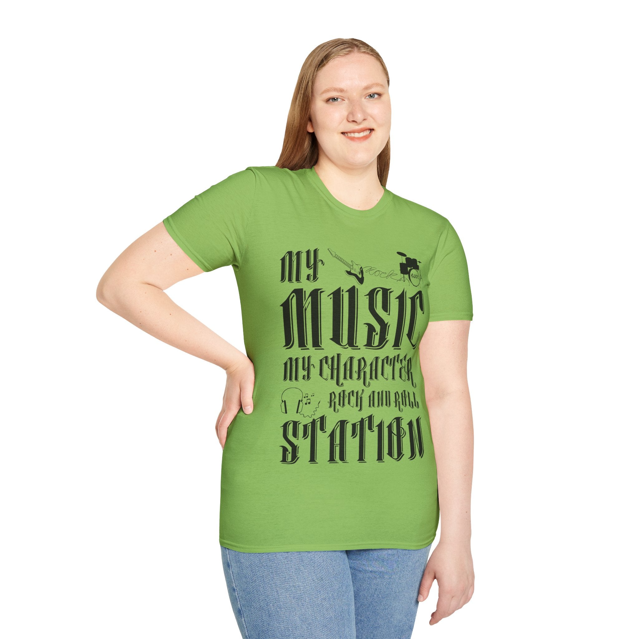 "My Music My Character Rock And Roll Station" Unisex Soft style T-Shirt