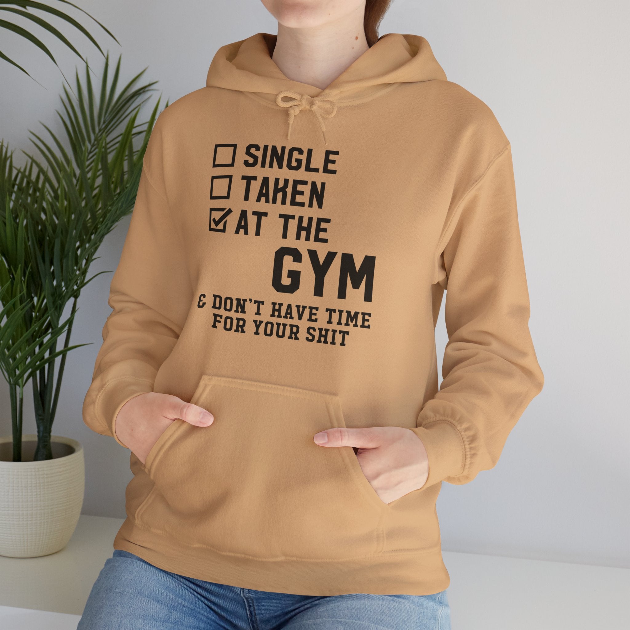 "At Gym,Not Have Time For Your Shit" Unisex Heavy Blend™ Hooded Sweatshirt