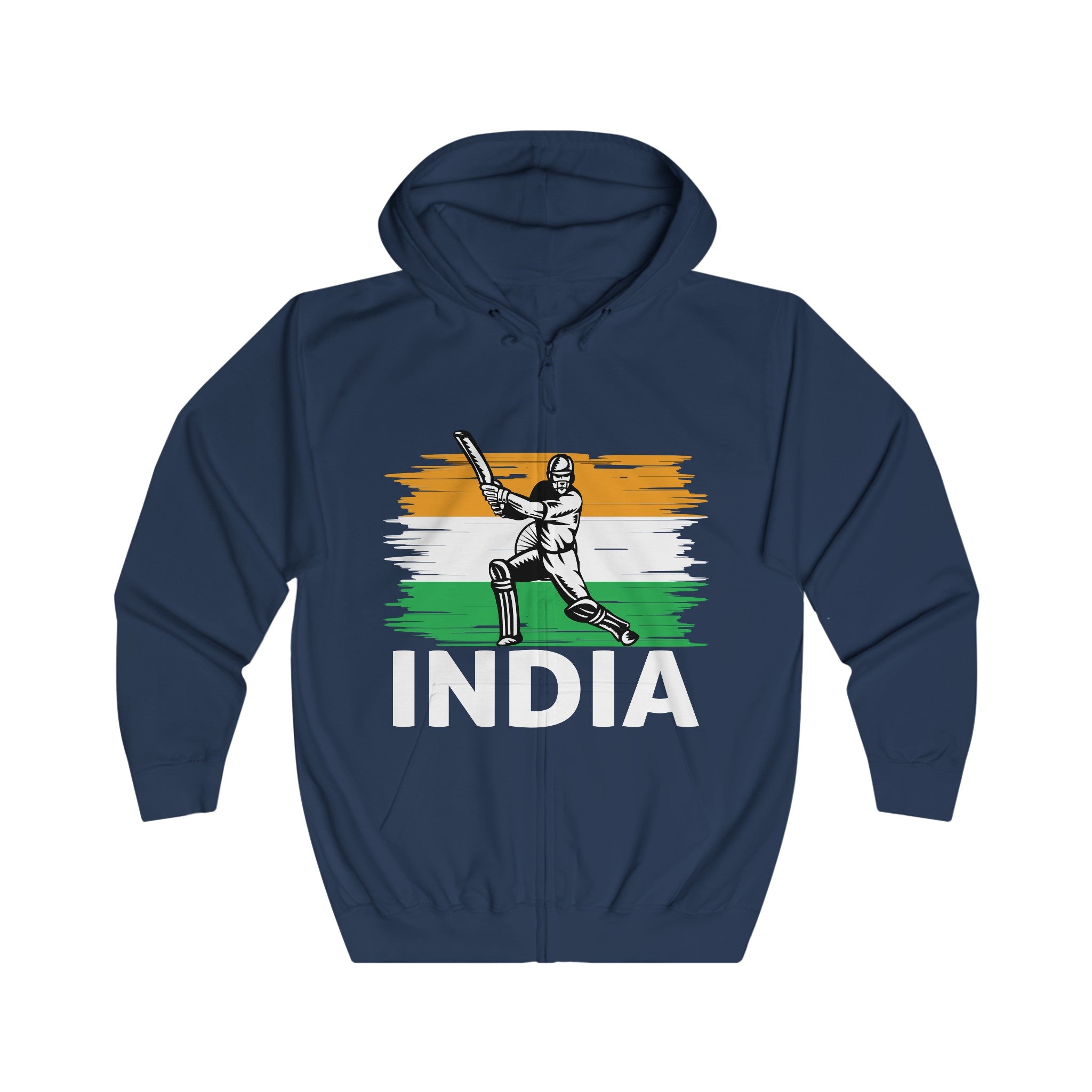 Indian Cricket Unisex Full Zip Hoodie