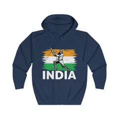 Indian Cricket Unisex Full Zip Hoodie