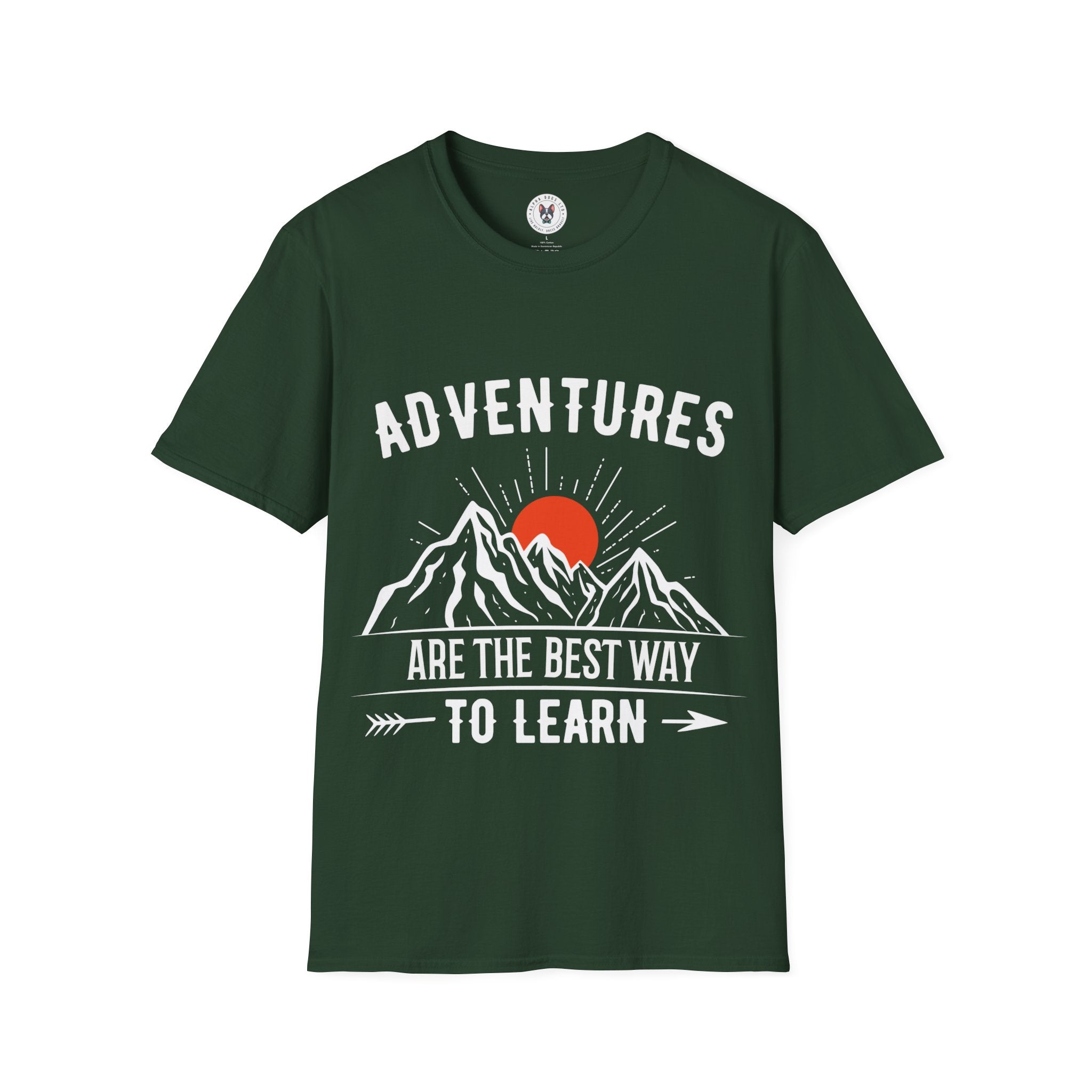 "Adventures Are The Best Way To Learn"  Soft Style T-Shirt Unisex