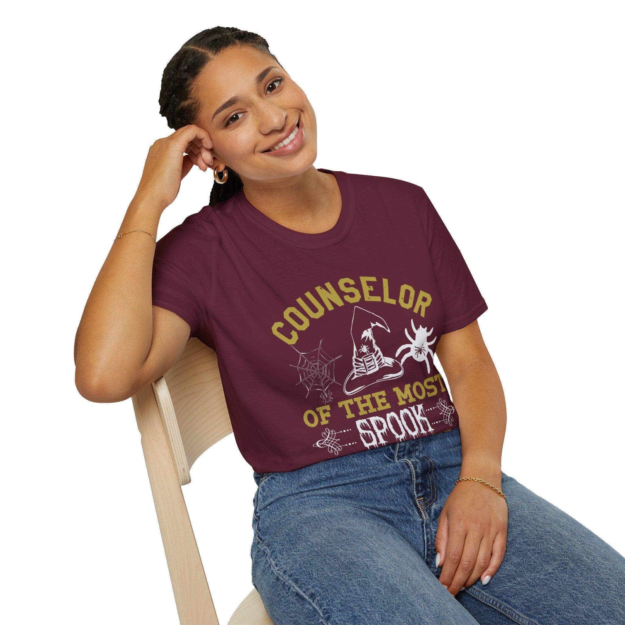 "COUNSELOR OF THE MOST SPOOK TACULAR KIDS" Unisex Soft style T-Shirt