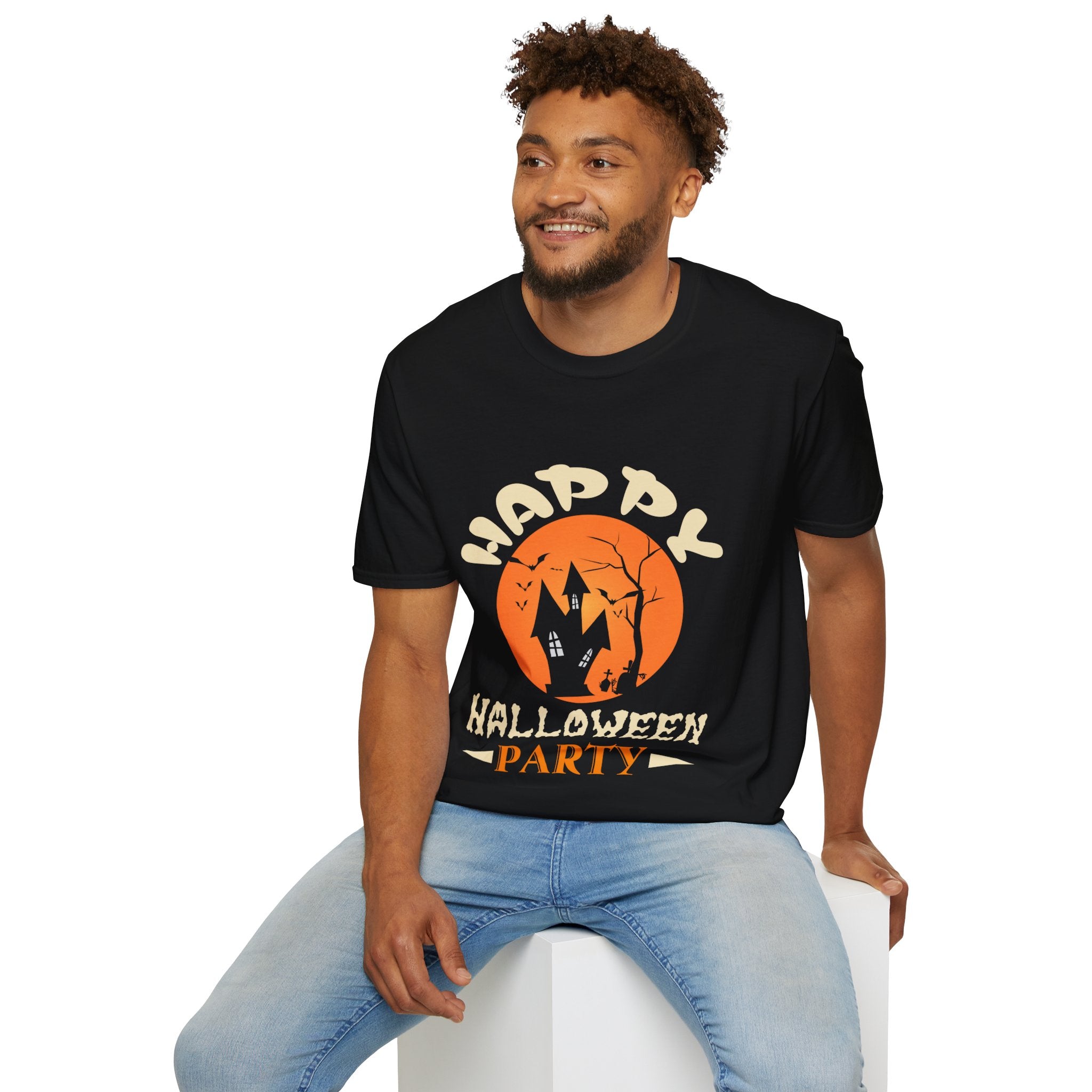 "HAPPY HALLOWEEN PARTY" Unisex Soft style T-Shirt