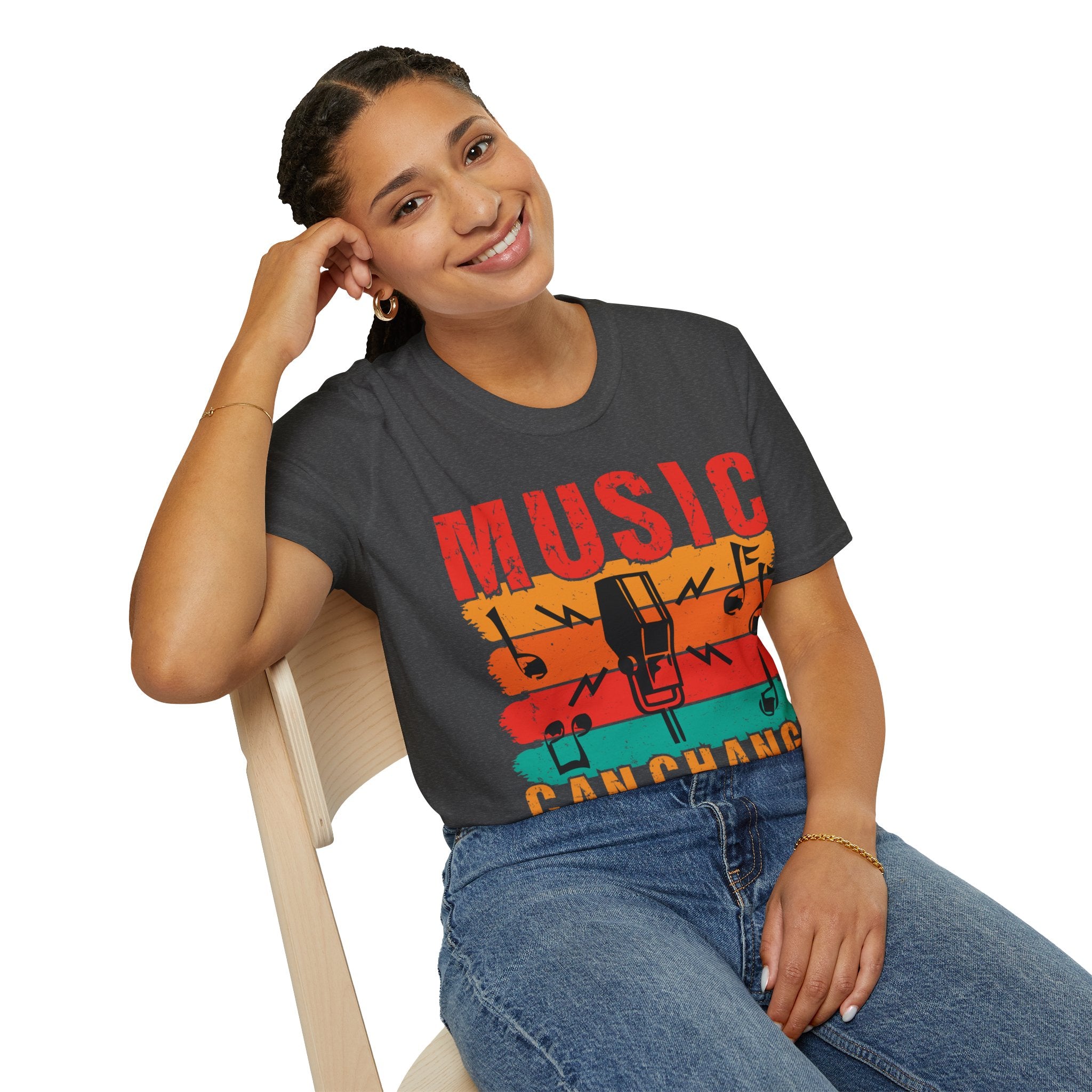 "Music Can Change The World"Unisex Soft style T-Shirt