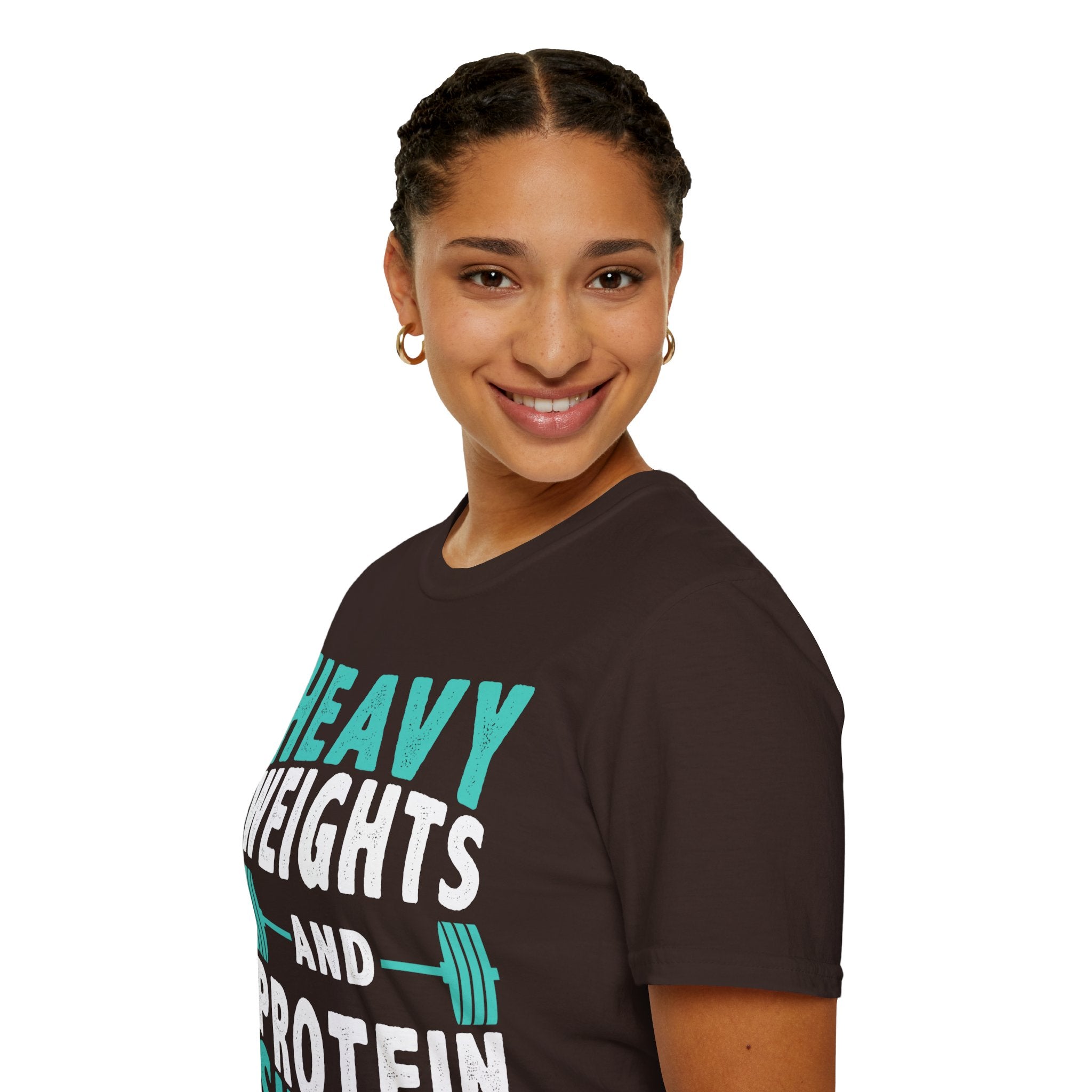 "Heavy Weights And Proteins Shakes" Unisex Soft Style T-Shirt