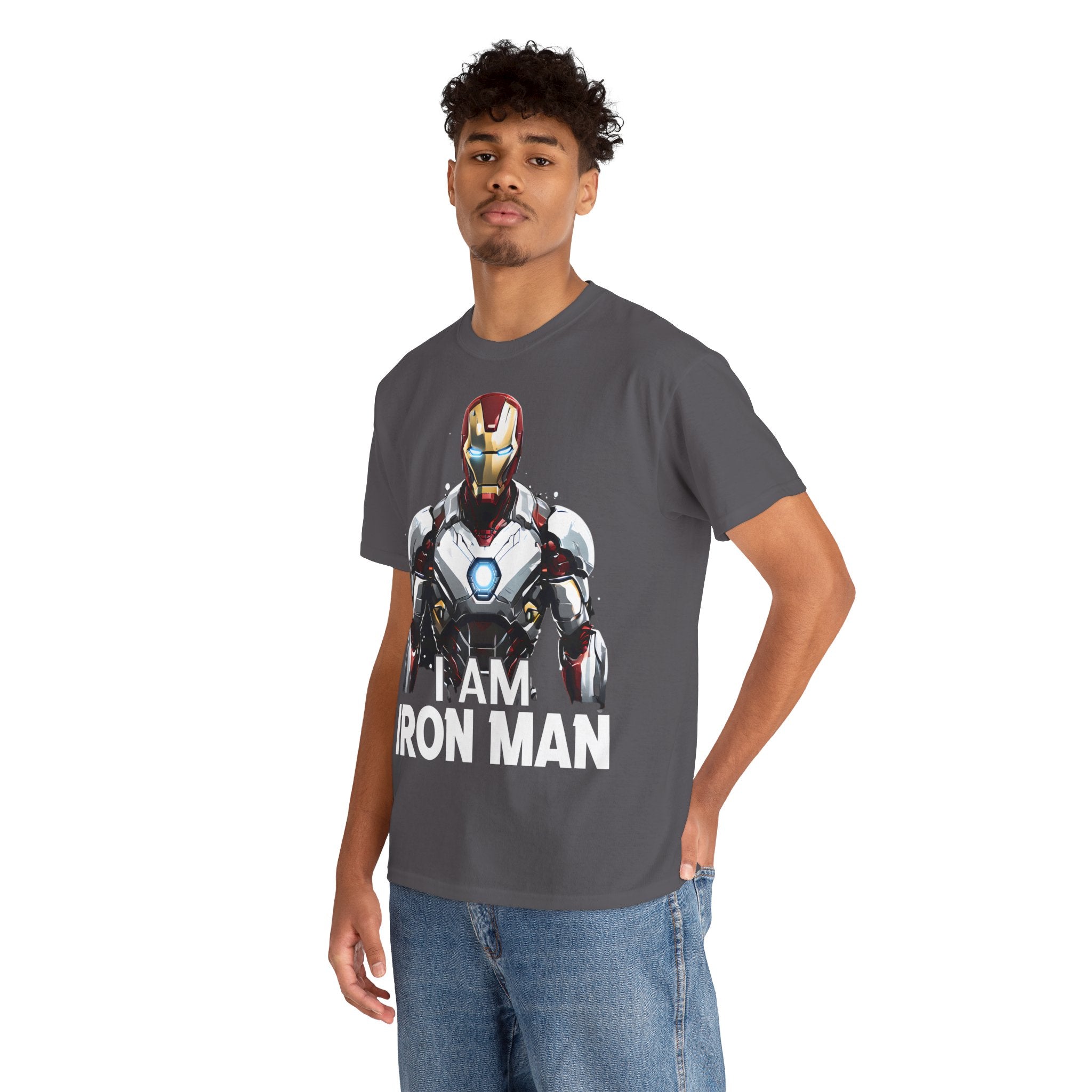 "I AM IRON MAN" Unisex Heavy Cotton Tee