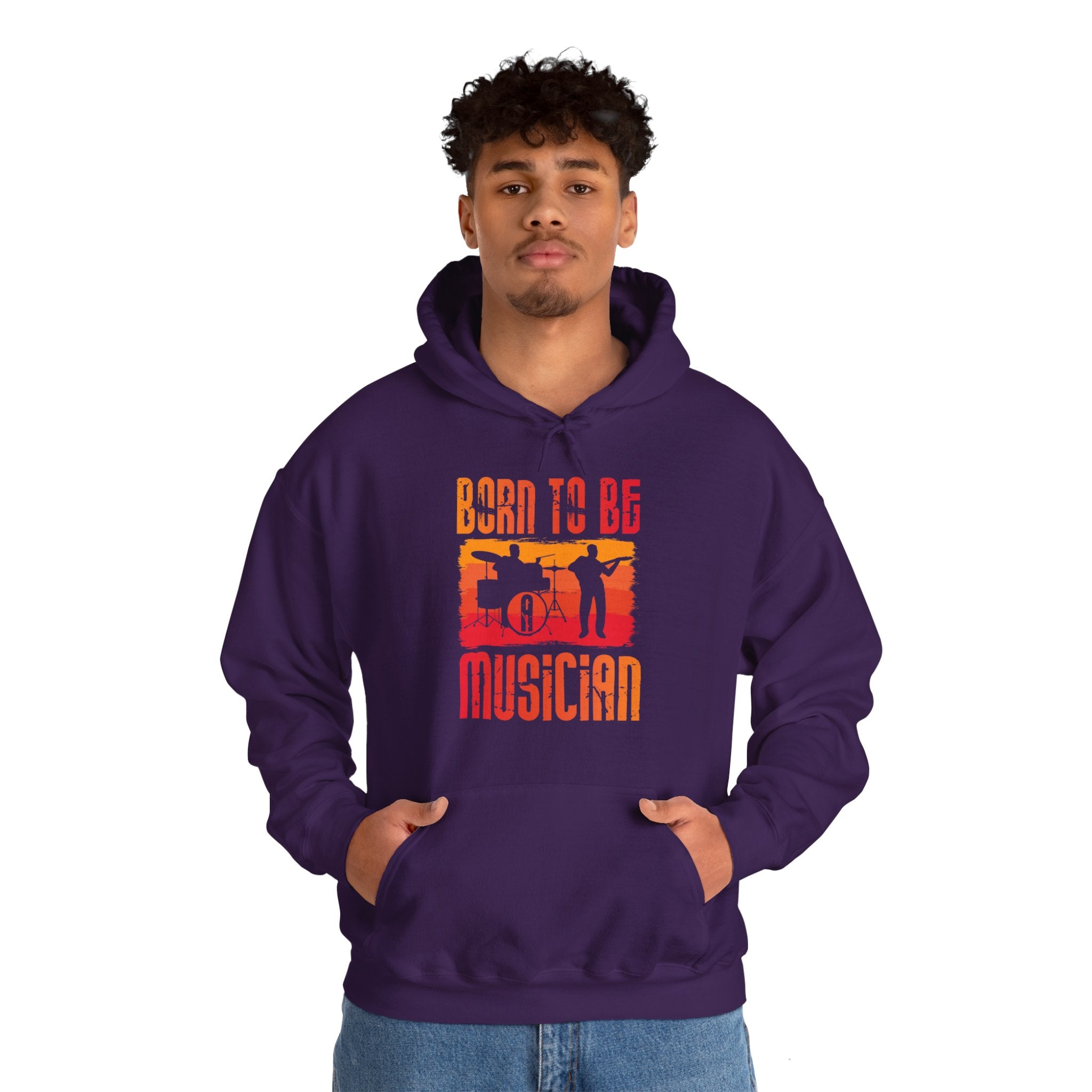 "Born To Be Musician"   Unisex Heavy Blend™ Hooded Sweatshirt