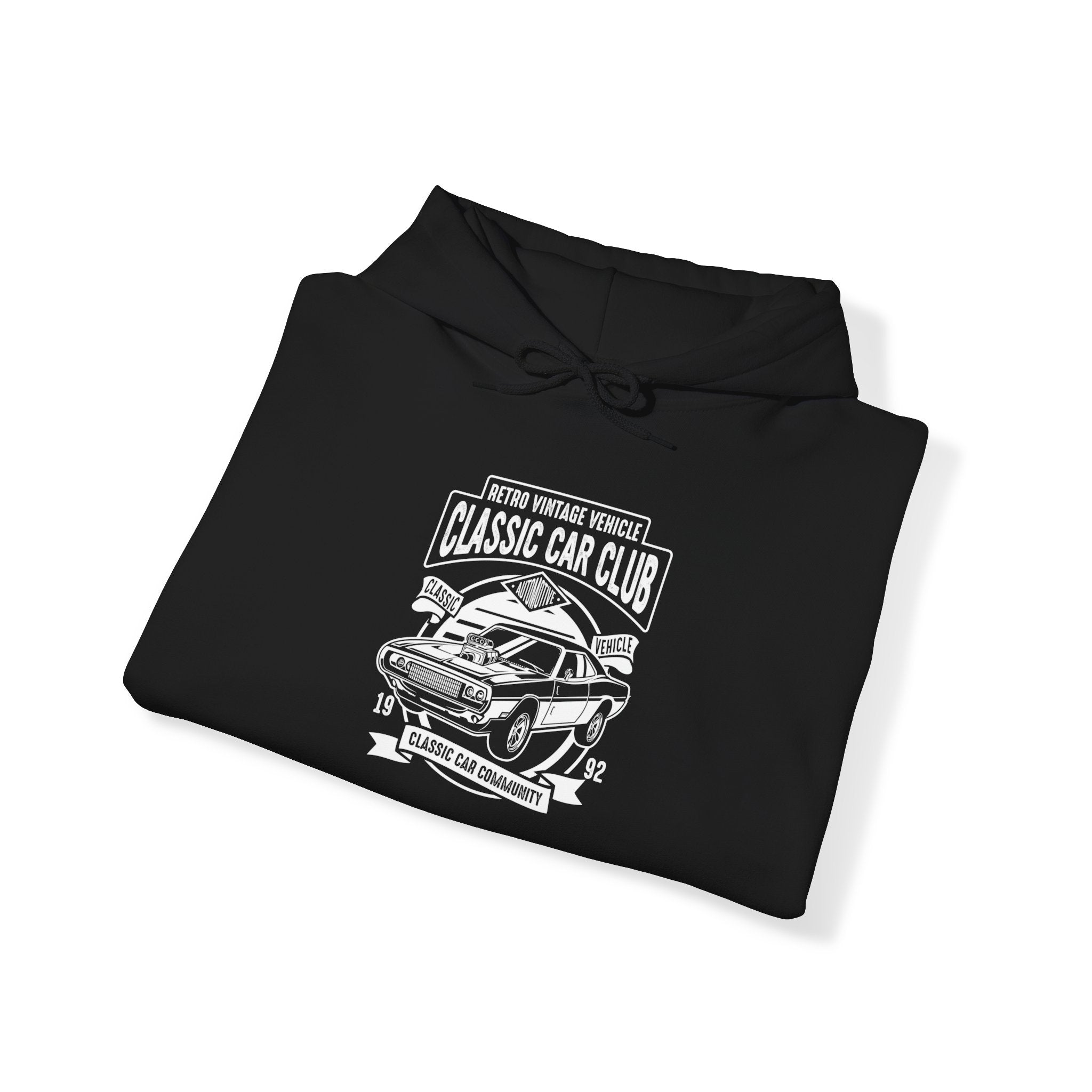 "RETRO VINTAGE VEHICLE CLASSIC CAR CLUB CLASSIC CAR COMMUNITY" Unisex Heavy Blend™ Hooded Sweatshirt