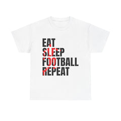 FIFA " Eat Sleep Football Repeat" Unisex Heavy Cotton Tee