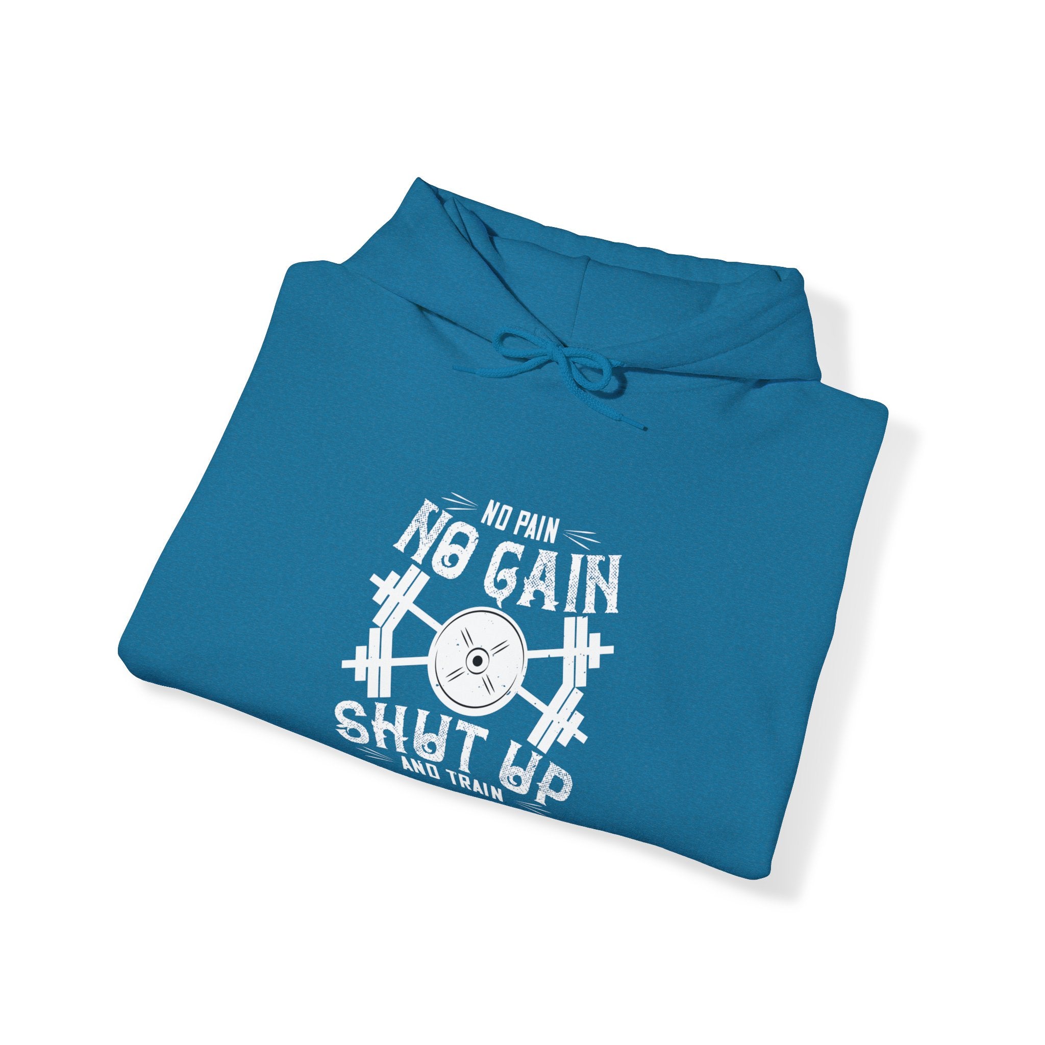 "No Pain No Gain Shut up And Train" Unisex Heavy Blend™ Hooded Sweatshirt