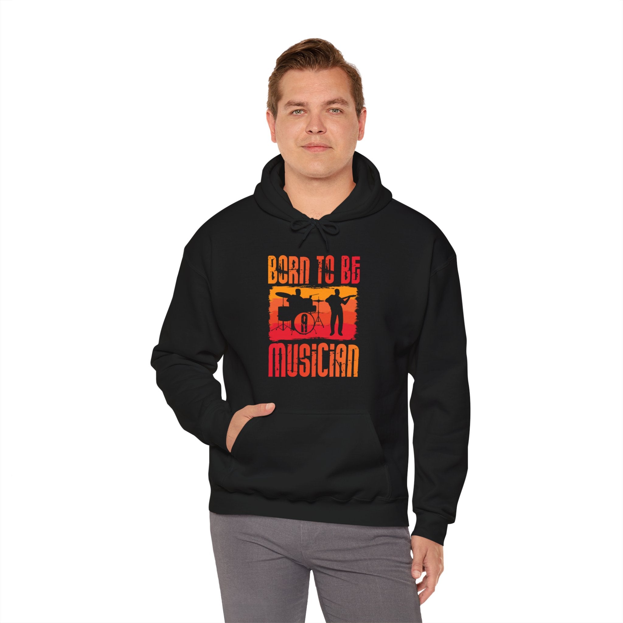 "Born To Be Musician"   Unisex Heavy Blend™ Hooded Sweatshirt