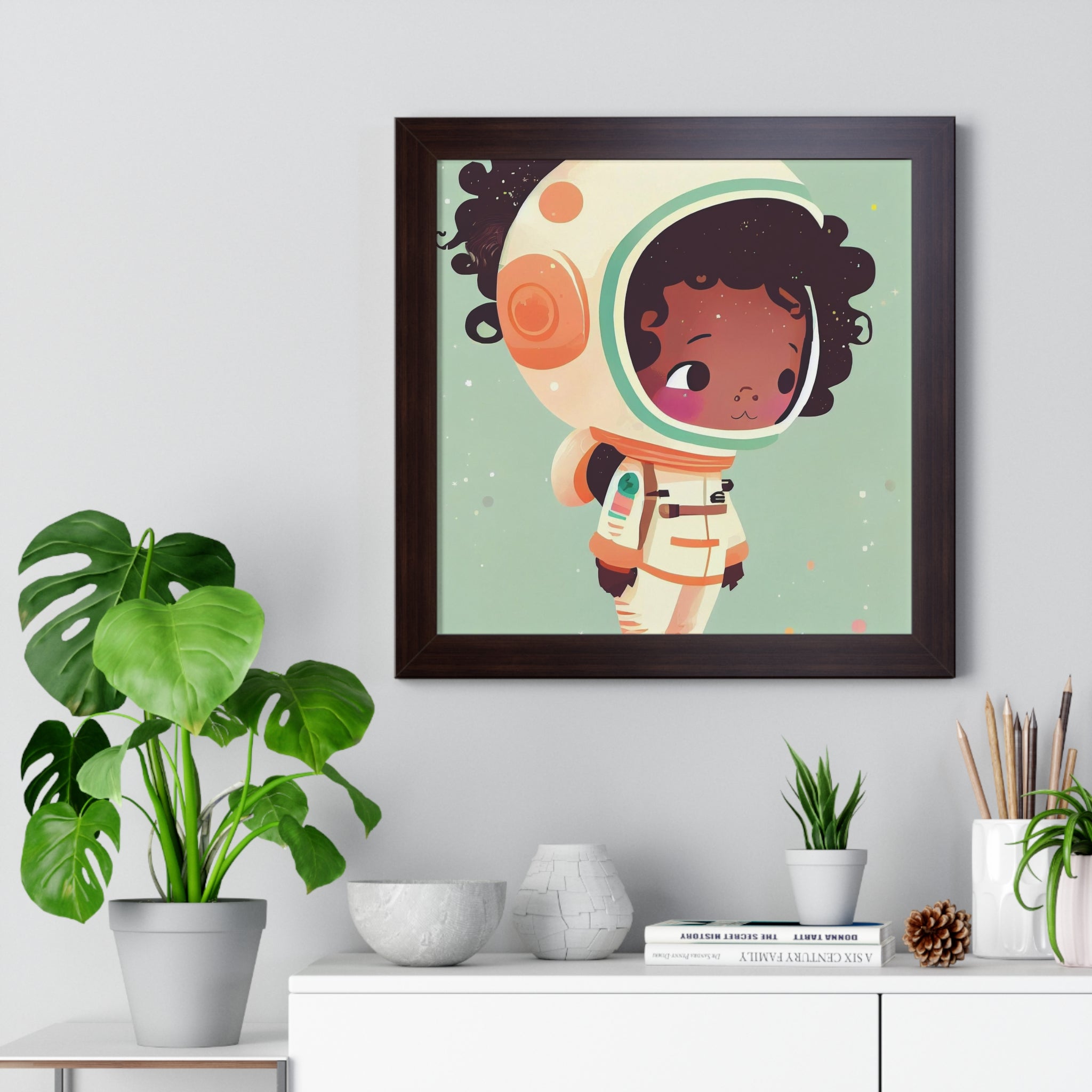 "BG ASTRONAUT" Framed Vertical Poster