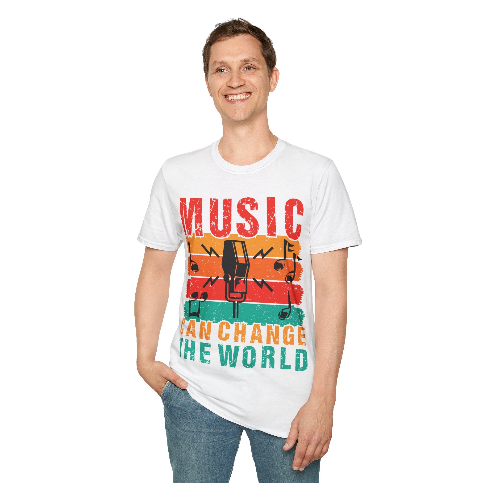 "Music Can Change The World"Unisex Soft style T-Shirt