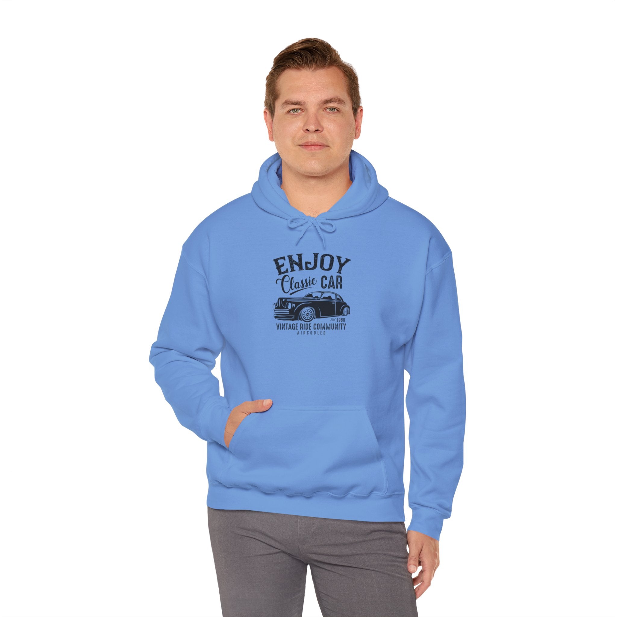 "PROUD & POWER BIG IRON CLASSIC VINTAGE CUSTOM ENGINE OLD TRUCK HIGH PERFORMANCE" Unisex Heavy Blend™ Hooded Sweatshirt