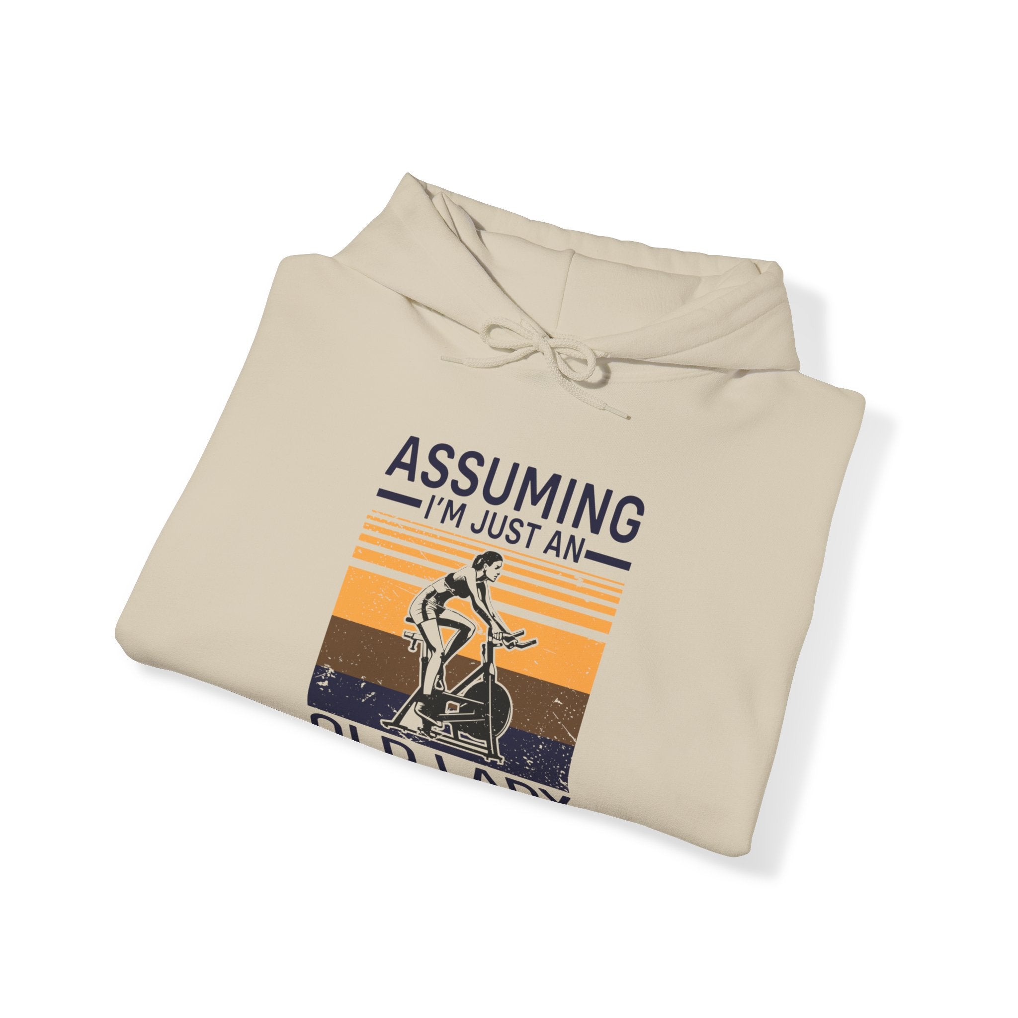 "Assuming I M Just An Old Lady Was Your First Mistake"  Unisex Heavy Blend™ Hooded Sweatshirt