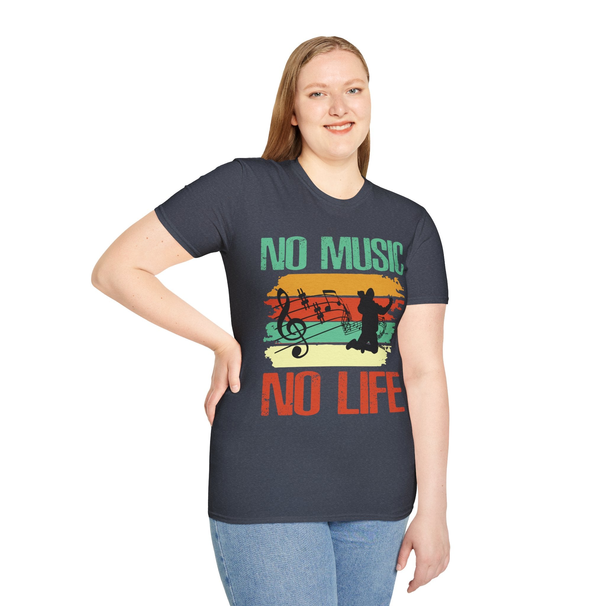 "No Music No Life" Unisex Soft style T-Shirt