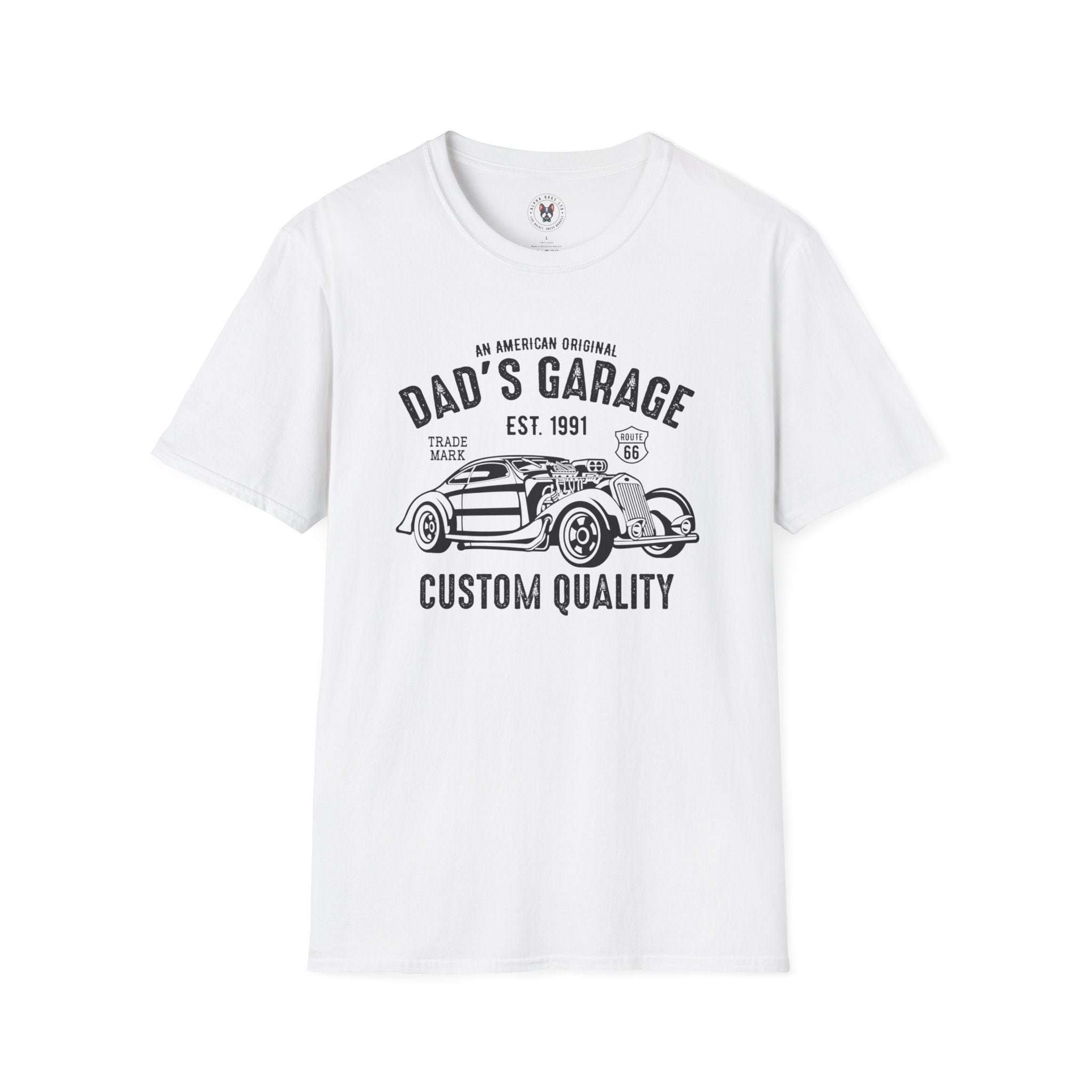 "DAD'S GARAGE CUSTOM QUALITY" Unisex Soft style T-Shirt