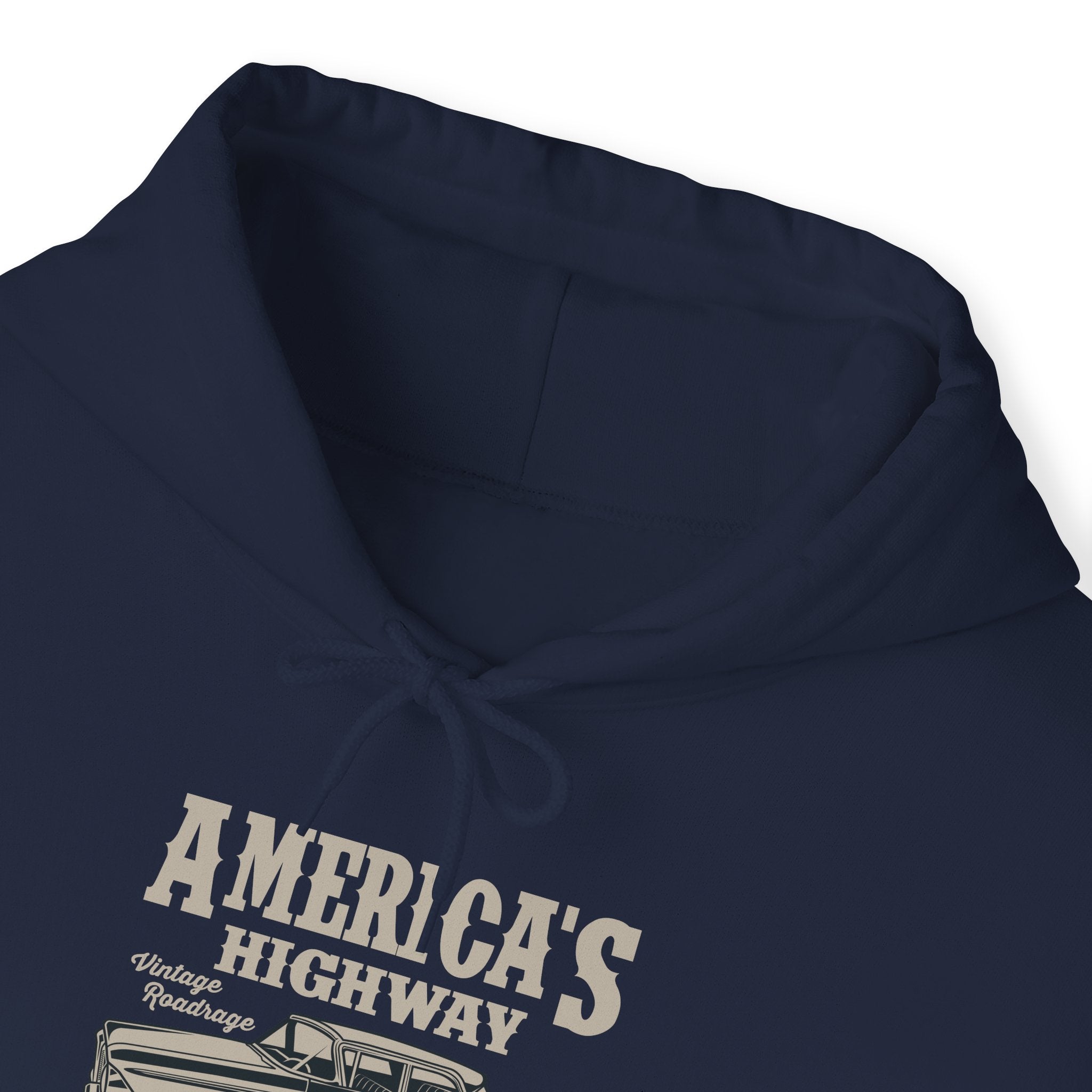 "AMERICA'S HIGHWAY LEGENDARY GARAGE" Unisex Heavy Blend™ Hooded Sweatshirt