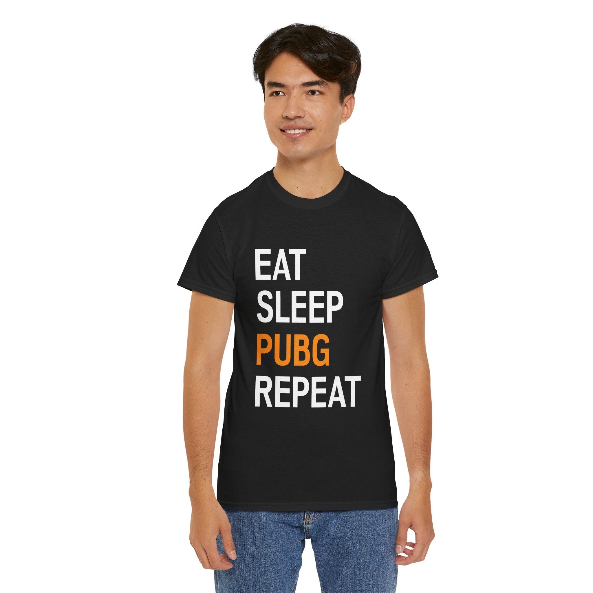 "Eat Sleep PUBG Repeat" Unisex Heavy Cotton Tee