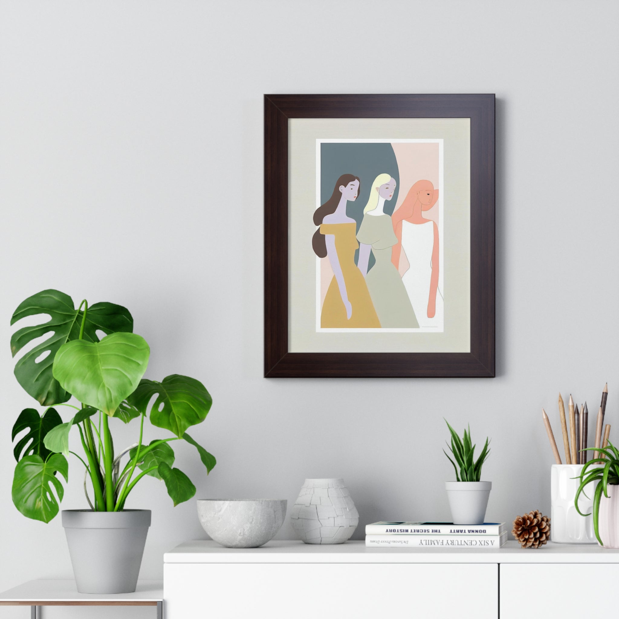 "ABSTRACT FEMINIST" Framed Vertical Poster