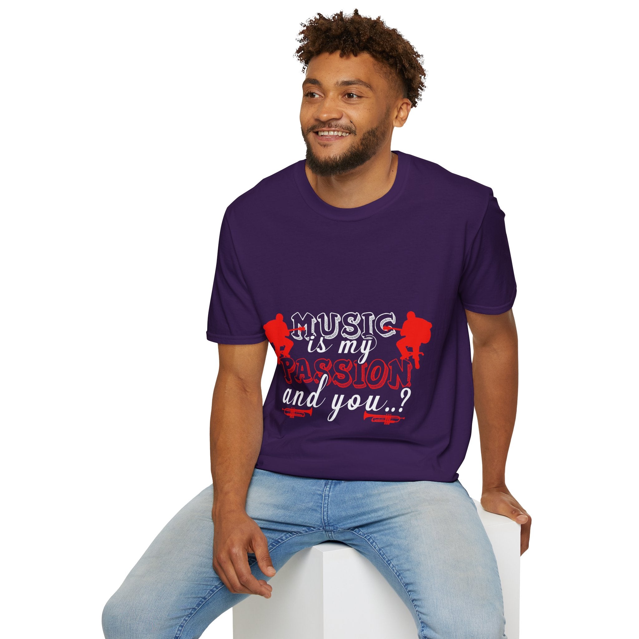 "Music Is My Passion And You" Unisex Soft style T-Shirt