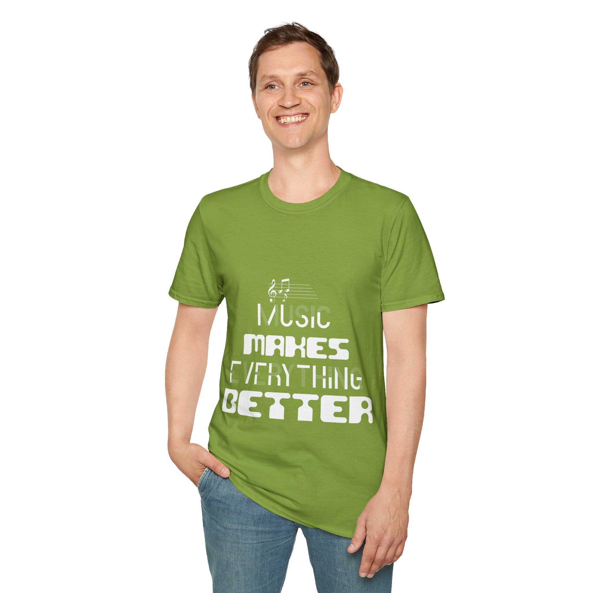 "Music Makes Everything Better"  Unisex Soft style T-Shirt