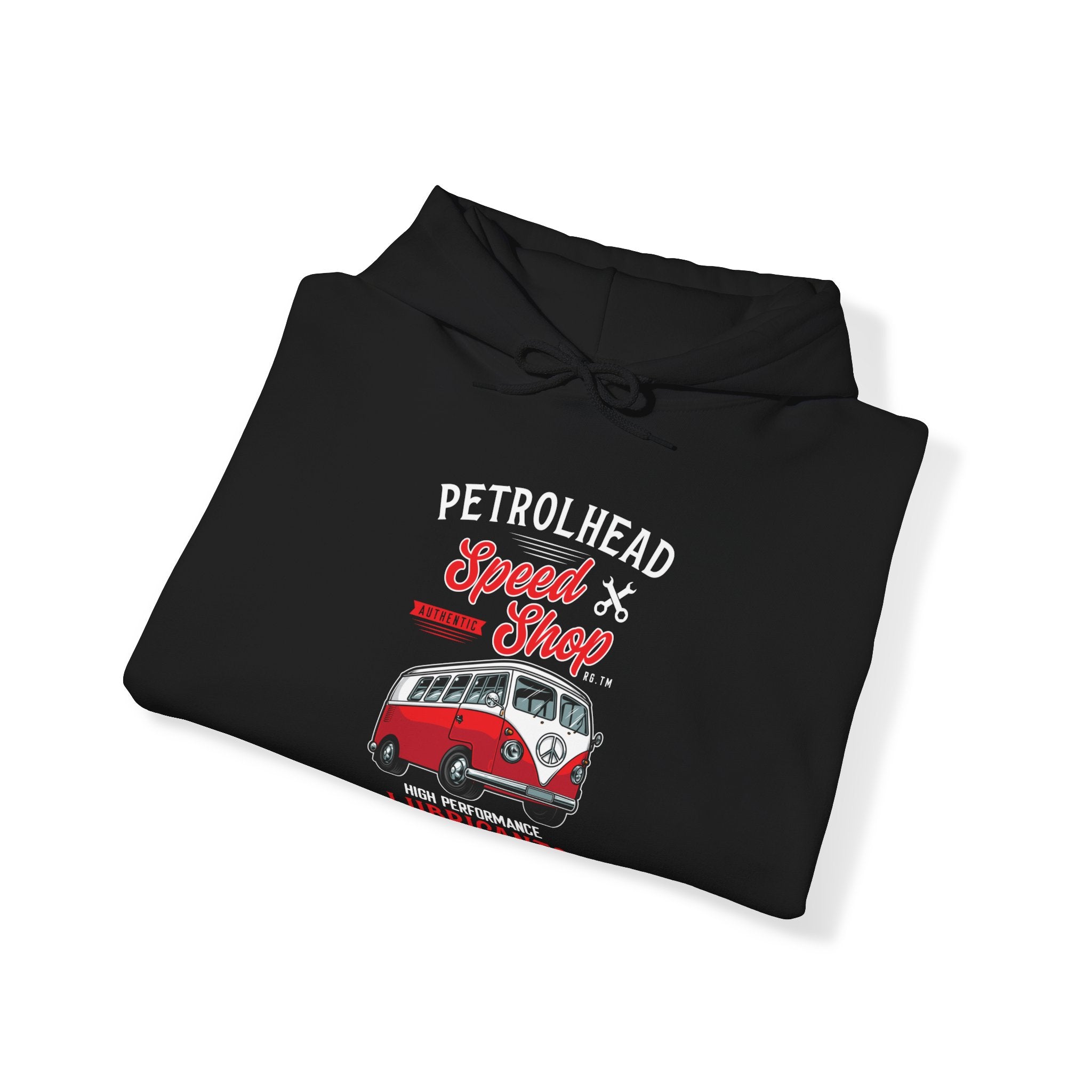 "PETROLHEAD SPEED SHOP LUBRICANTS" Unisex Heavy Blend™ Hooded Sweatshirt