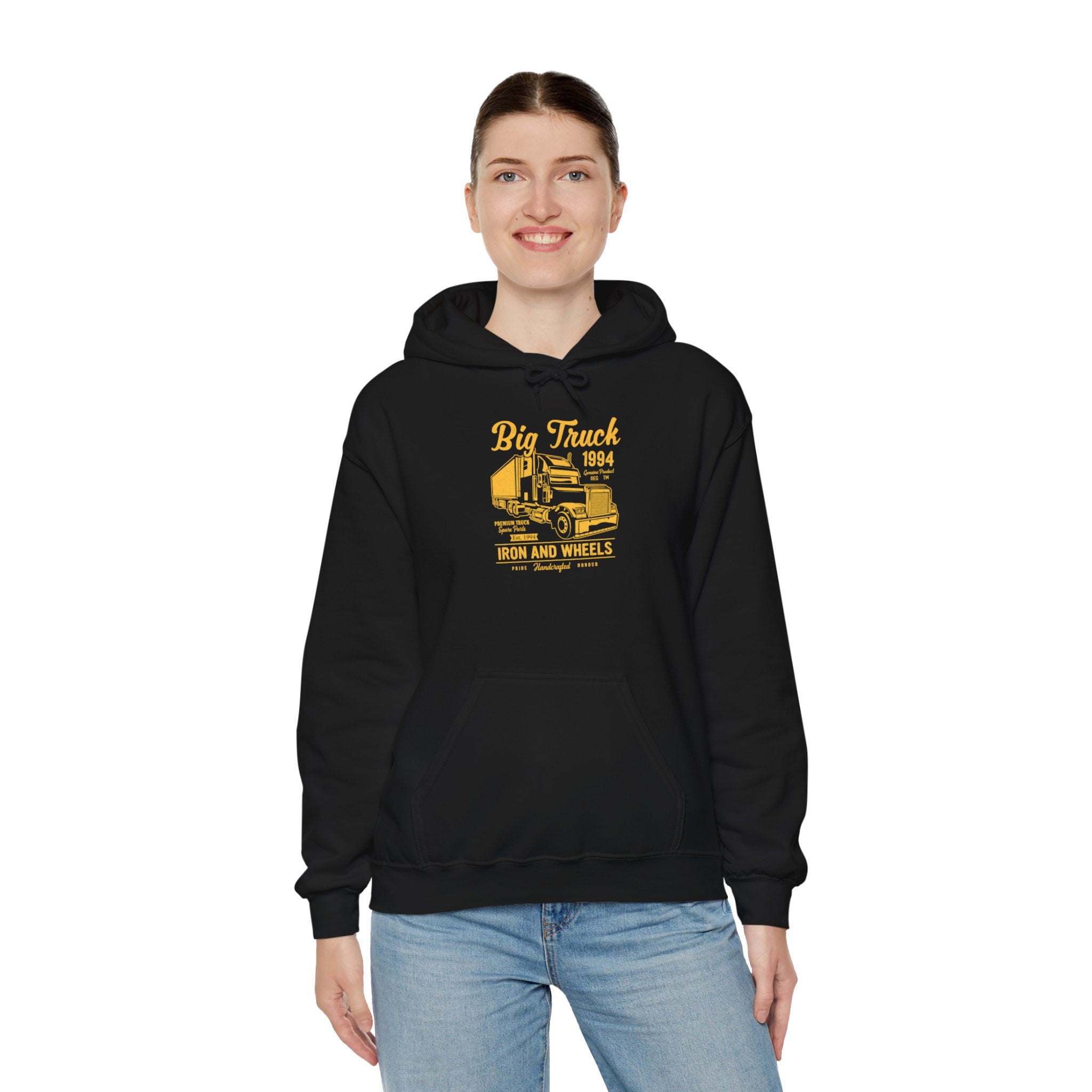 "BIG TRUCK IRON AND WHEELS" Unisex Heavy Blend™ Hooded Sweatshirt