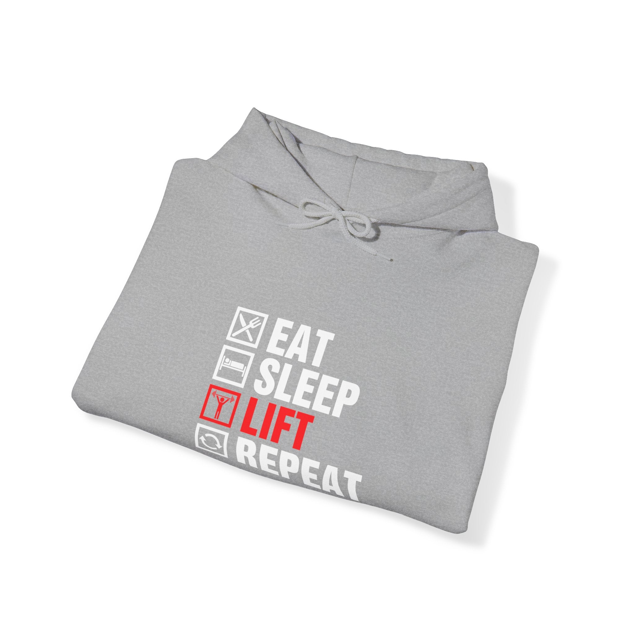 "Eat Sleep Lift Repeat" Unisex Heavy Blend™ Hooded Sweatshirt