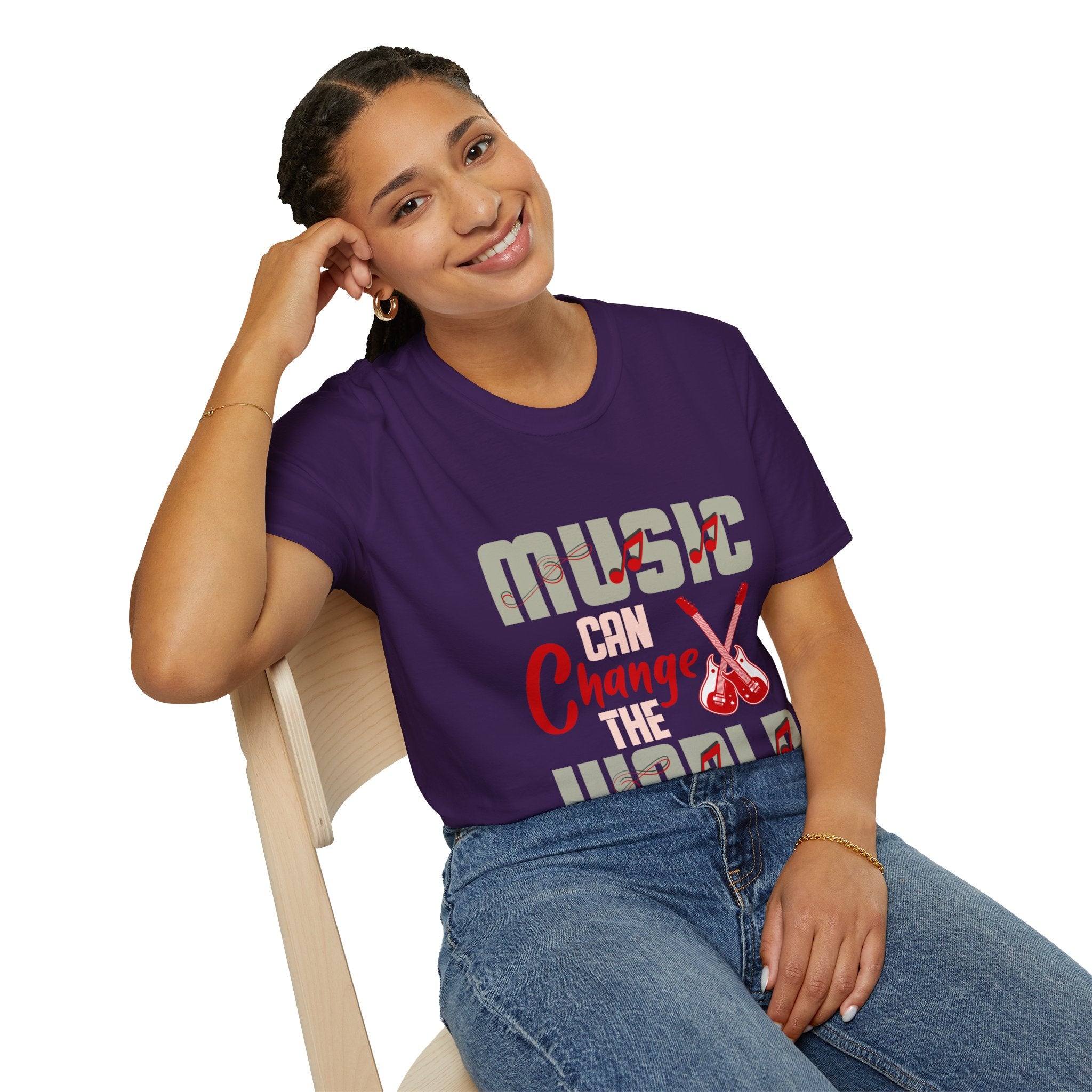 "Music Can Change The World" Unisex Soft style T-Shirt