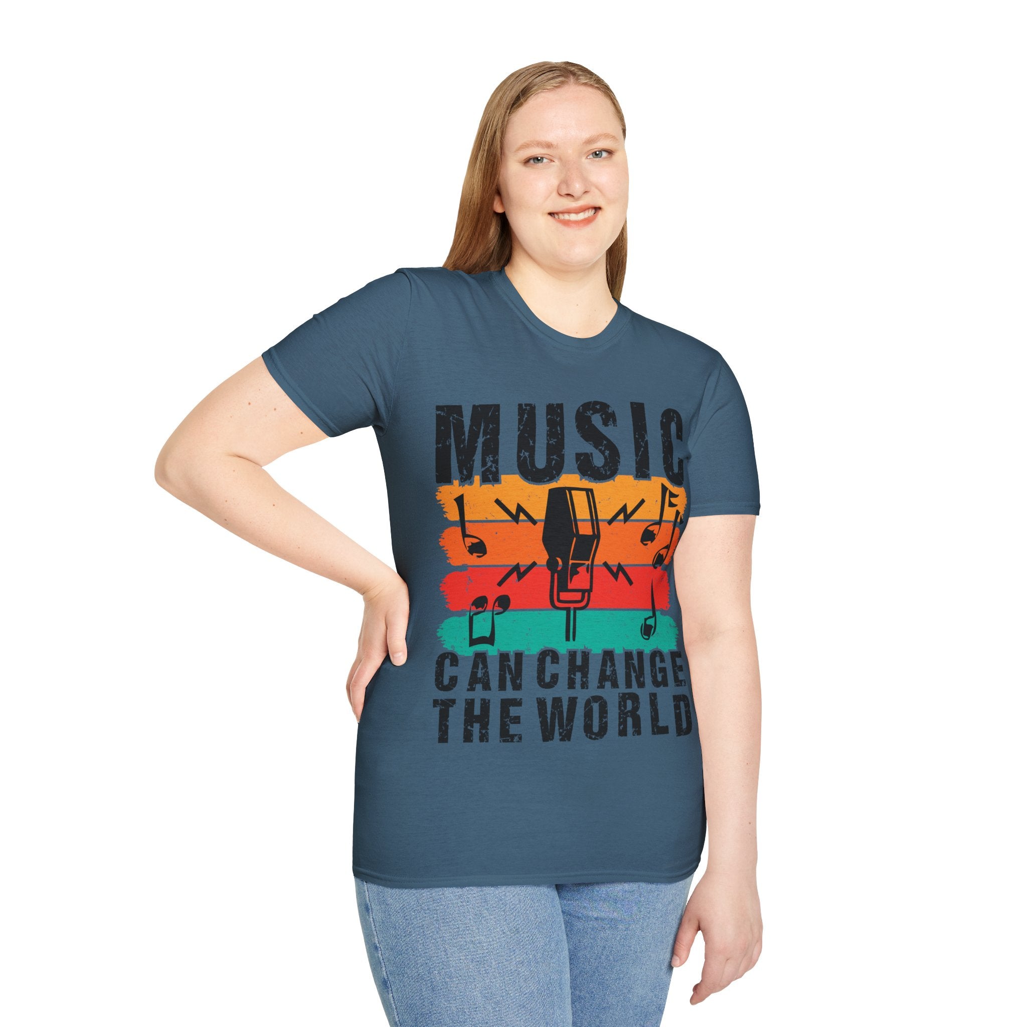 "Music Can Change The World" Unisex Soft style T-Shirt